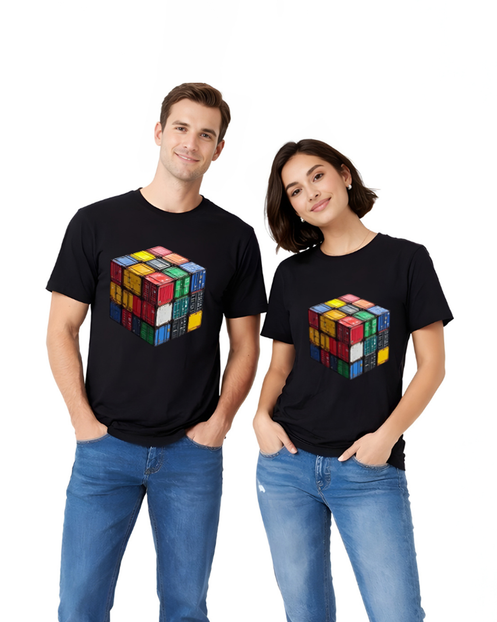 Regular Fit Black Cotton Graphic Tshirt UTR82 view 4