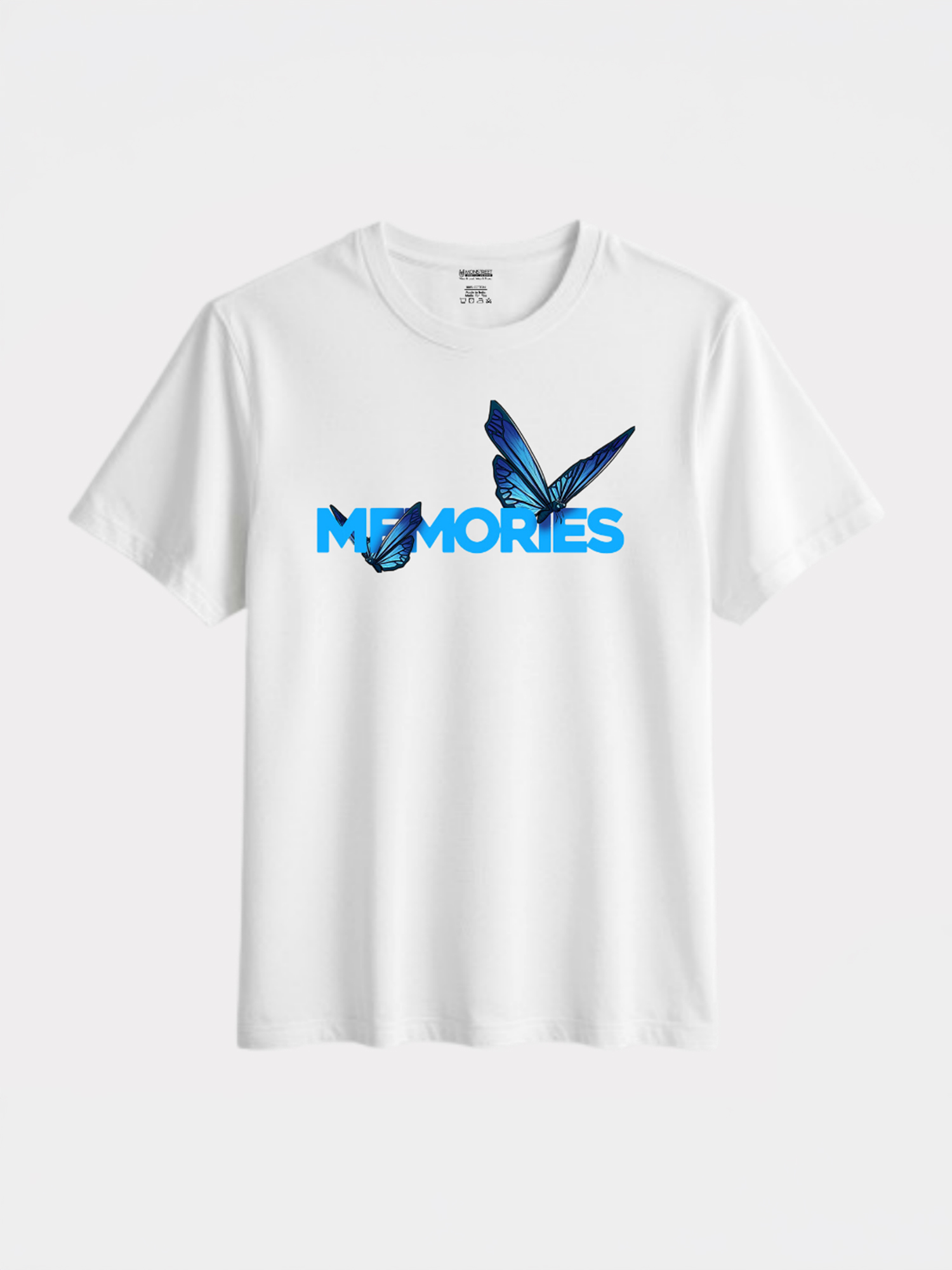 Regular Fit White Cotton Graphic Tshirt UTR150 view 5