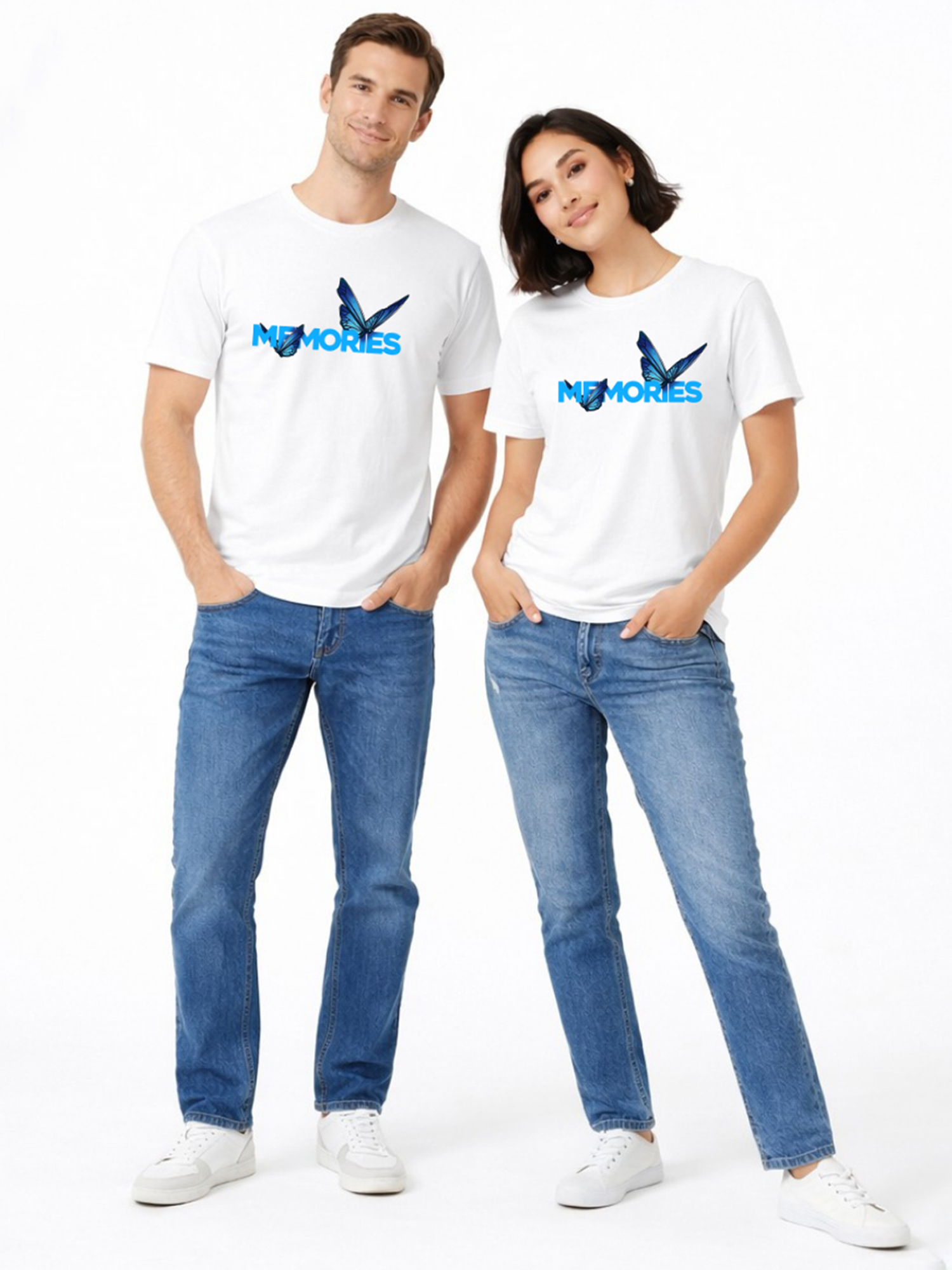 Regular Fit White Cotton Graphic Tshirt UTR150 view 3