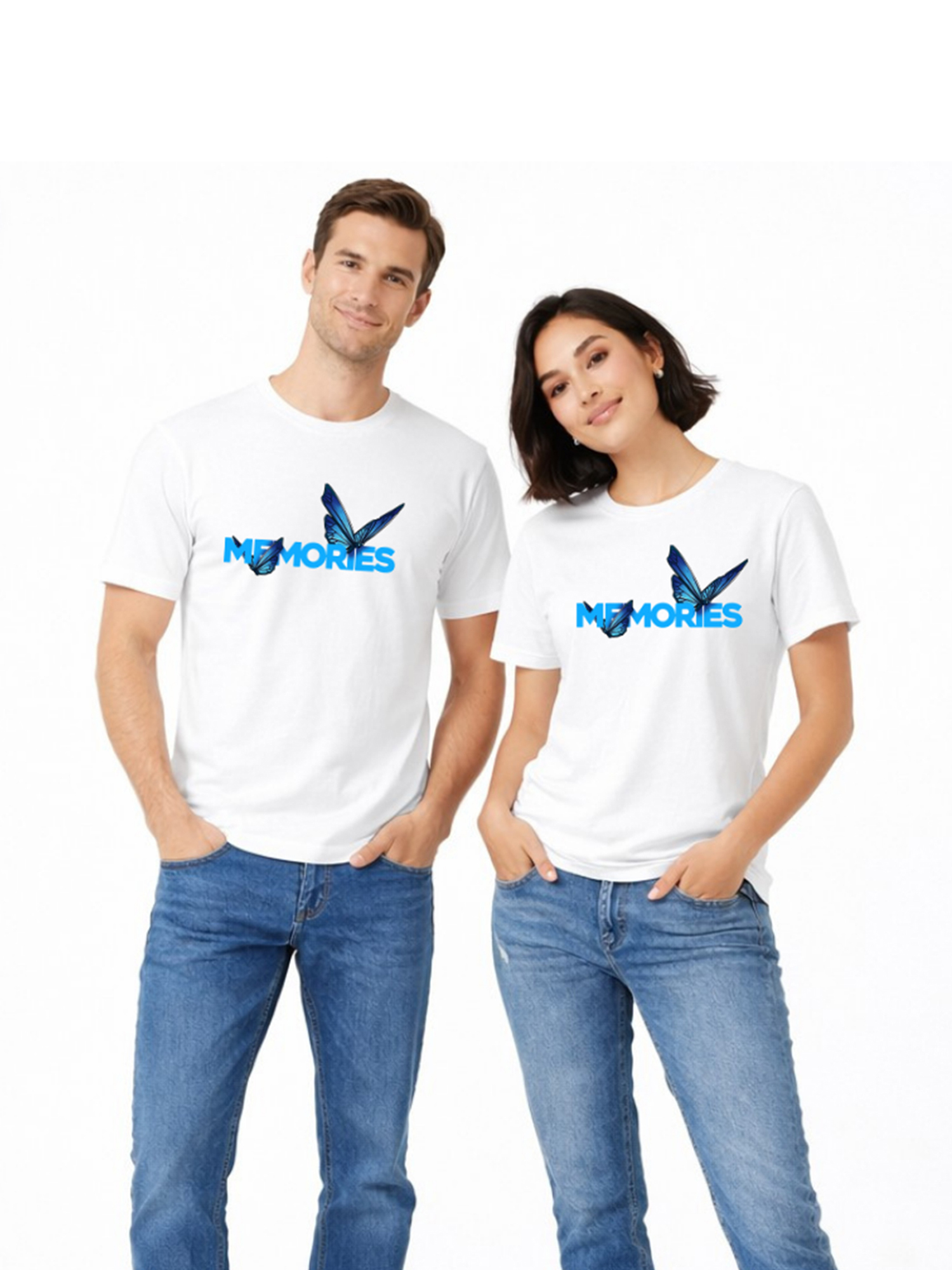 Regular Fit White Cotton Graphic Tshirt UTR150 view 6