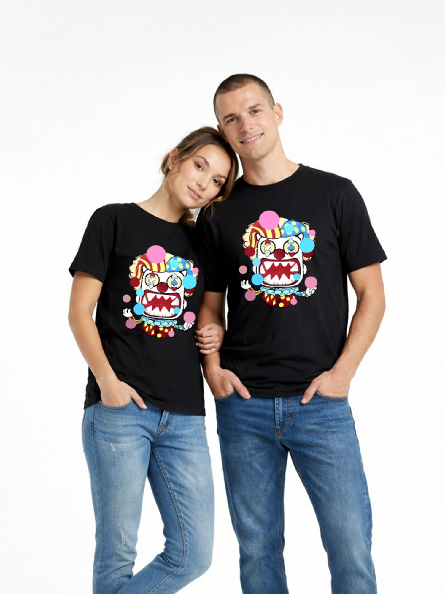Regular Fit Black Cotton Graphic Tshirt UTR157 view 5