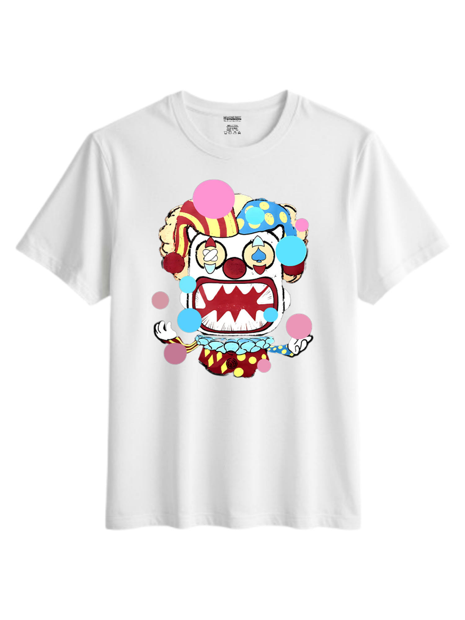 Regular Fit White Cotton Graphic Tshirt UTR157 view 3