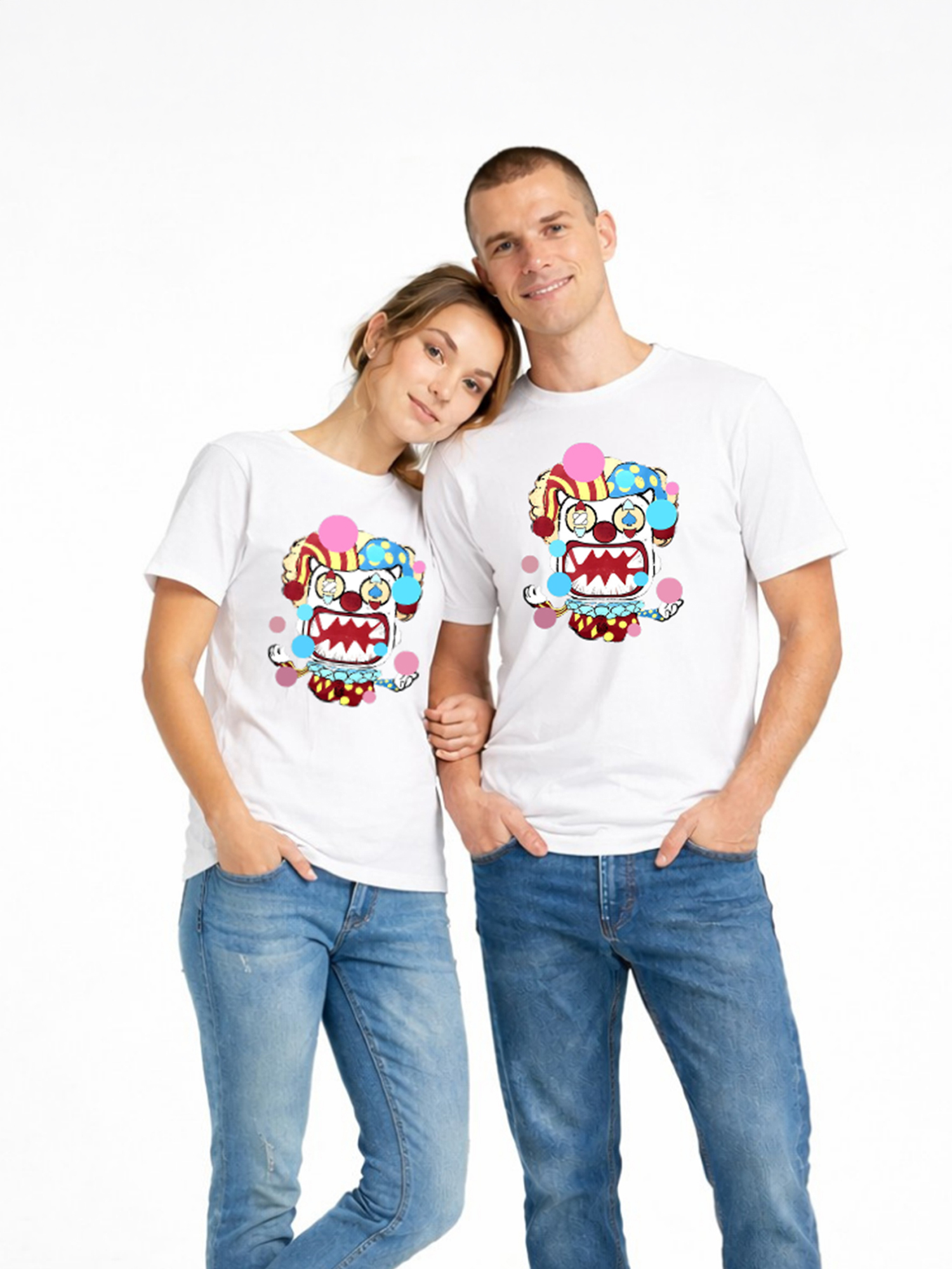 Regular Fit White Cotton Graphic Tshirt UTR157 view 4
