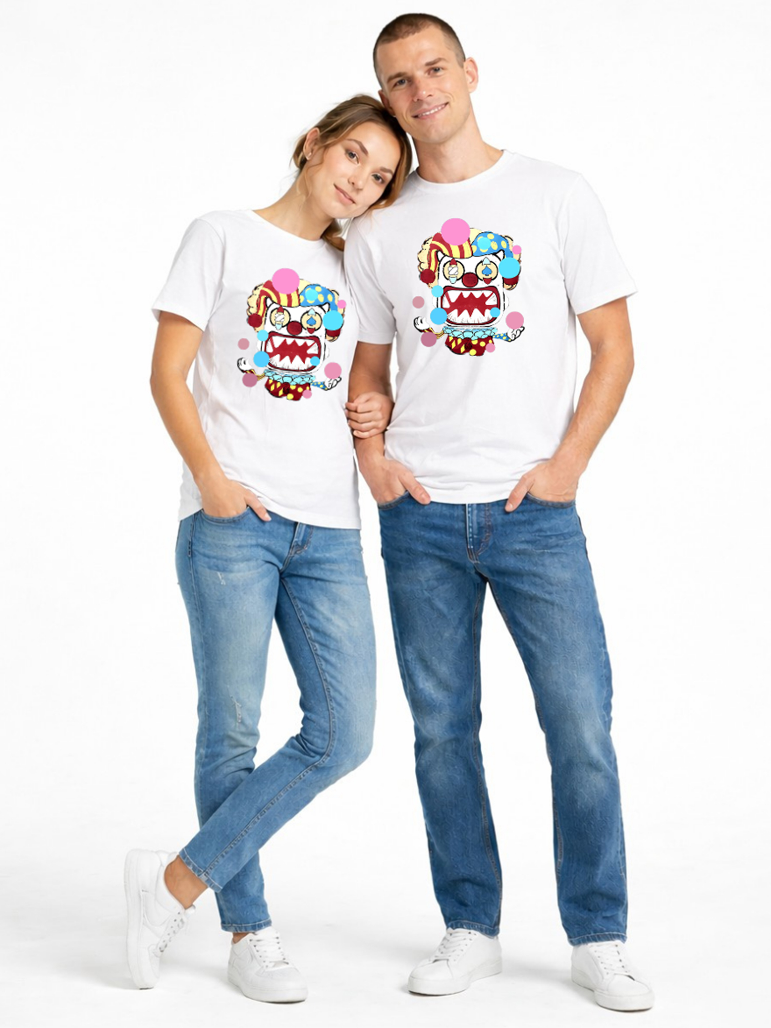 Regular Fit White Cotton Graphic Tshirt UTR157
