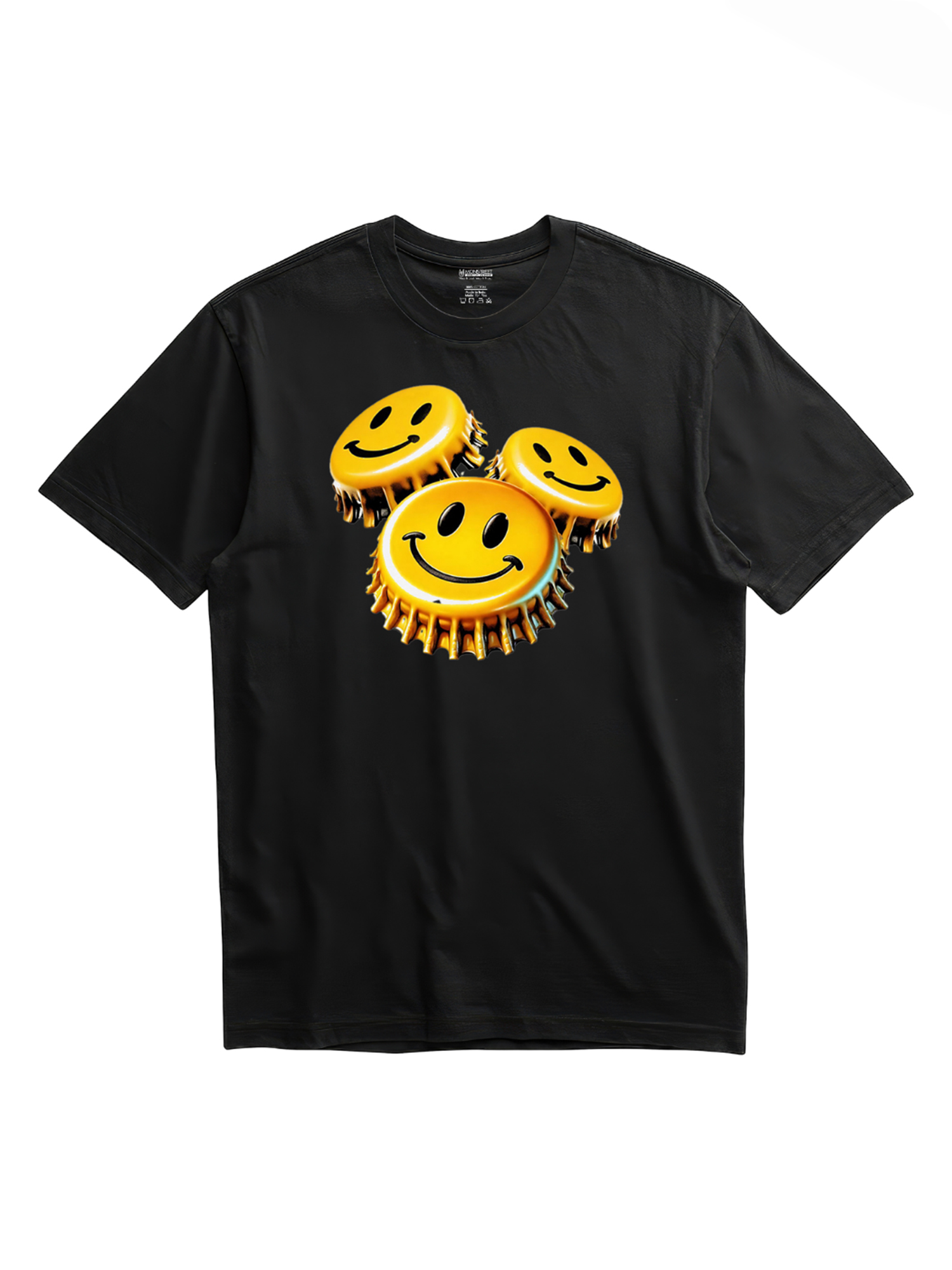Regular Fit Black Cotton Graphic Tshirt UTR158 view 3