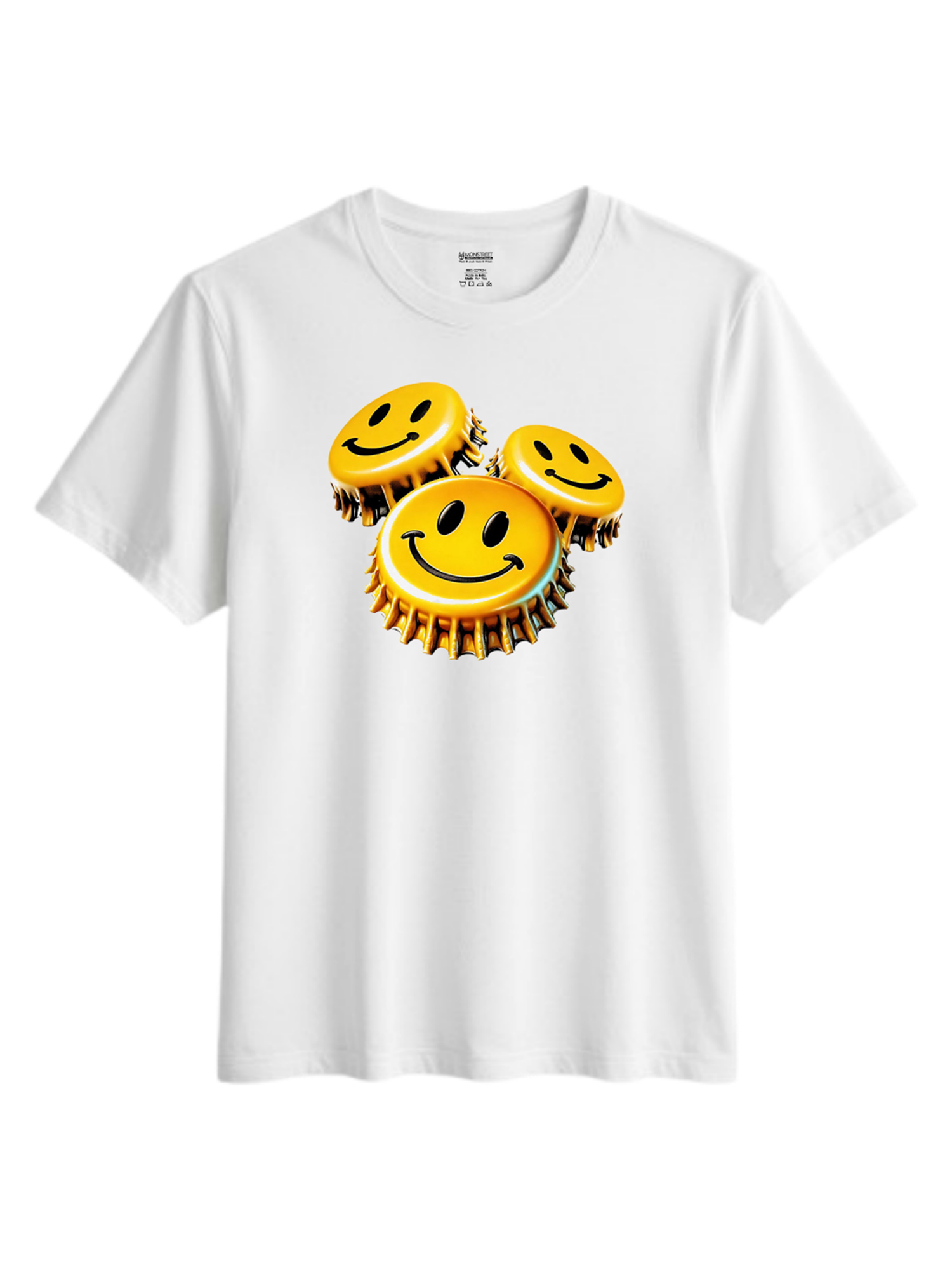 Regular Fit White Cotton Graphic Tshirt UTR158 view 3