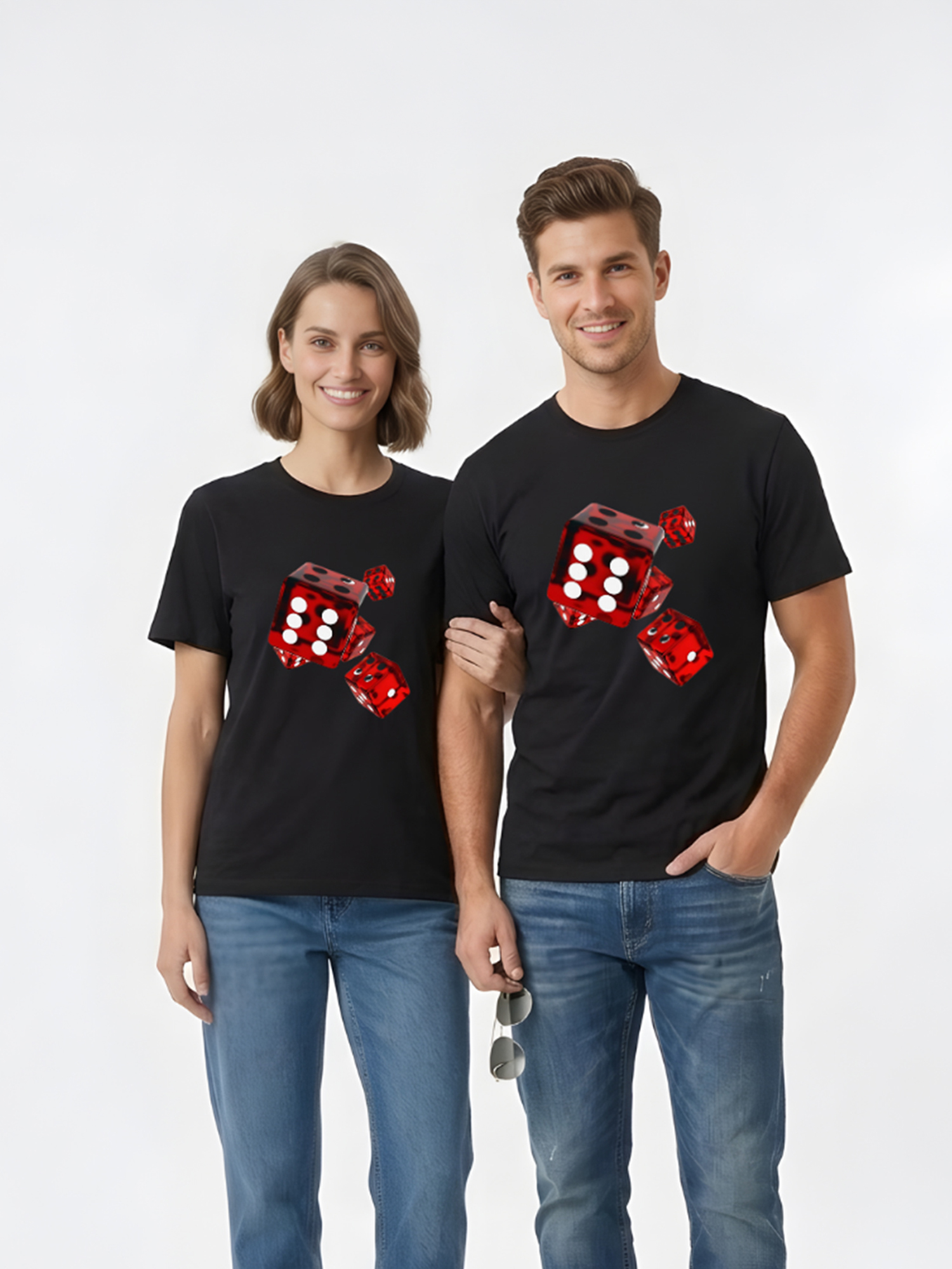 Regular Fit Black Cotton Graphic Tshirt UTR159 view 5