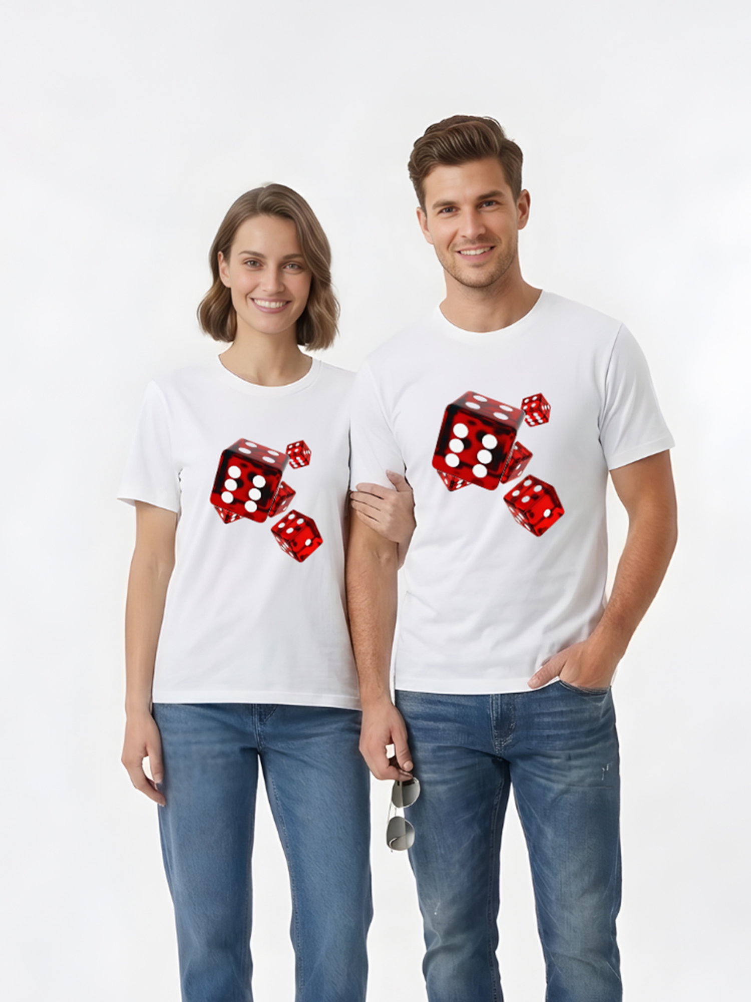 Regular Fit White Cotton Graphic Tshirt UTR159 view 4