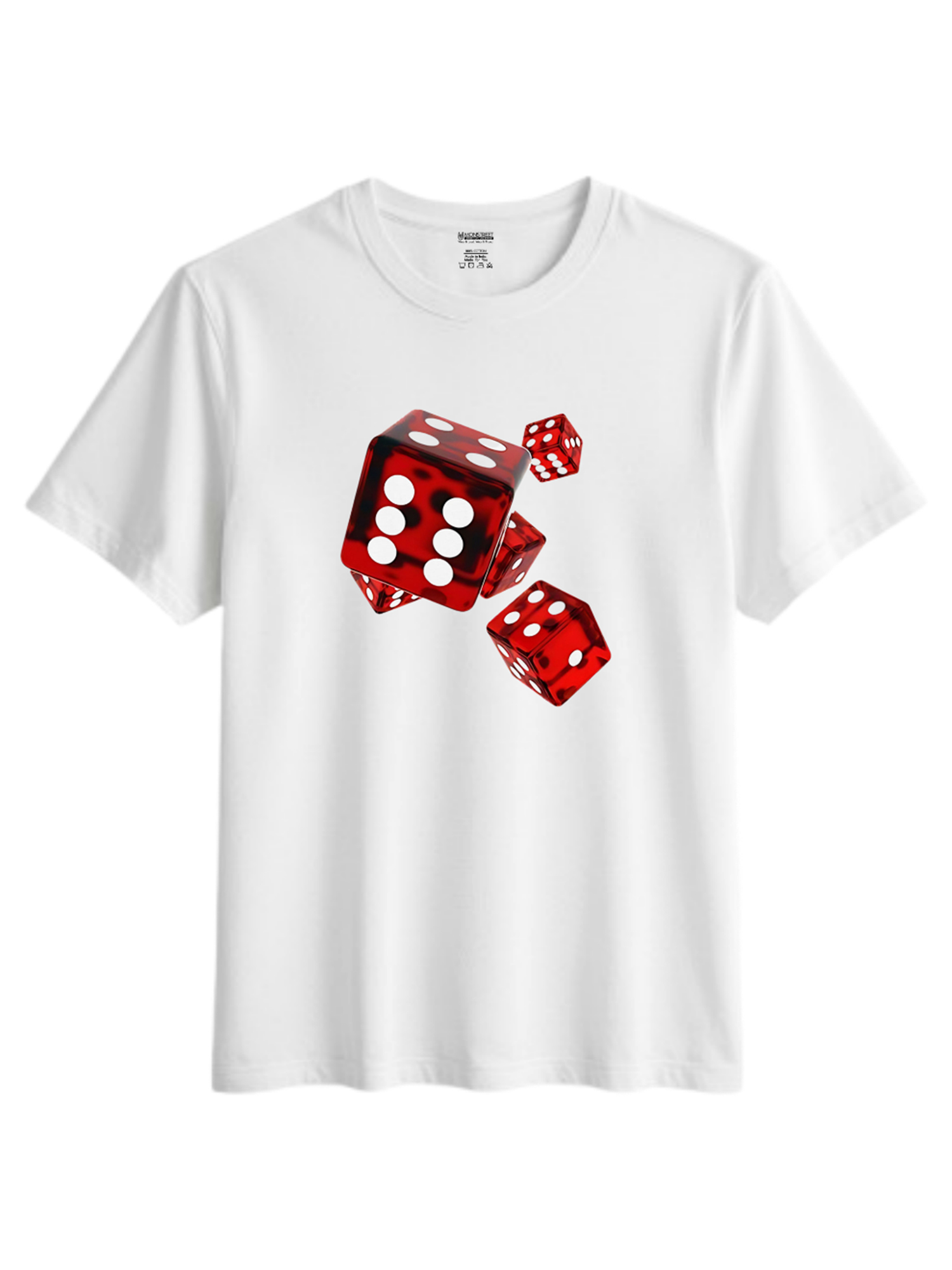 Regular Fit White Cotton Graphic Tshirt UTR159 view 3