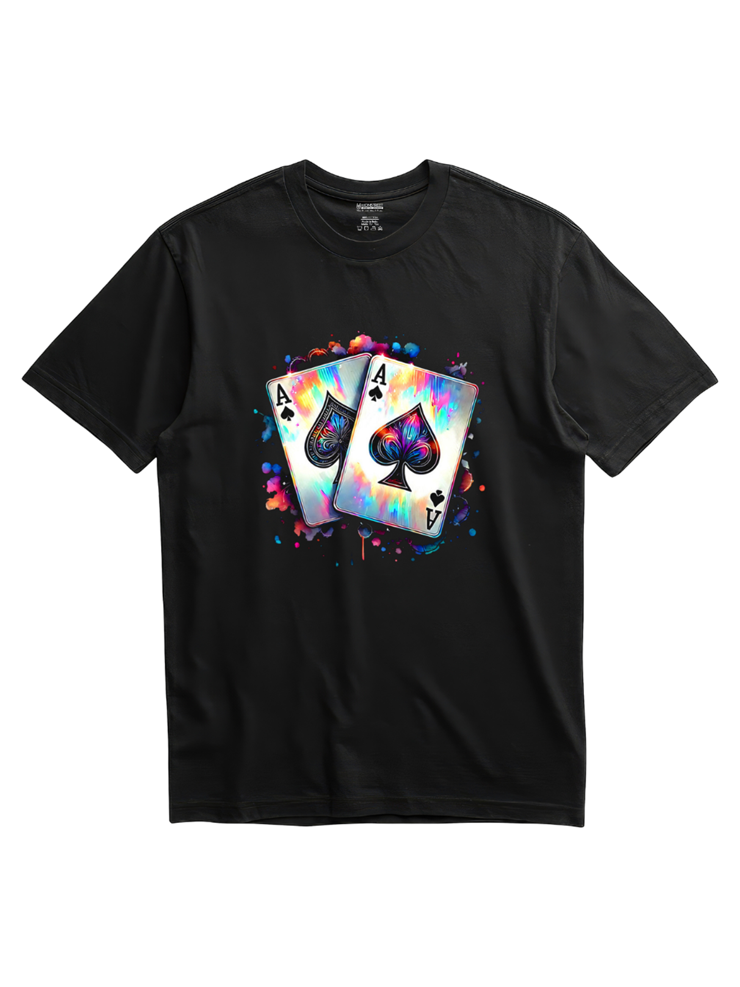Regular Fit Black Cotton Graphic Tshirt UTR164 view 3