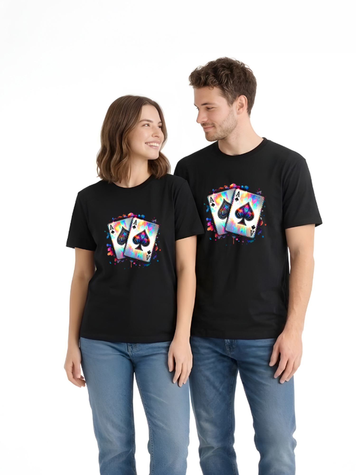 Regular Fit Black Cotton Graphic Tshirt UTR164 view 5