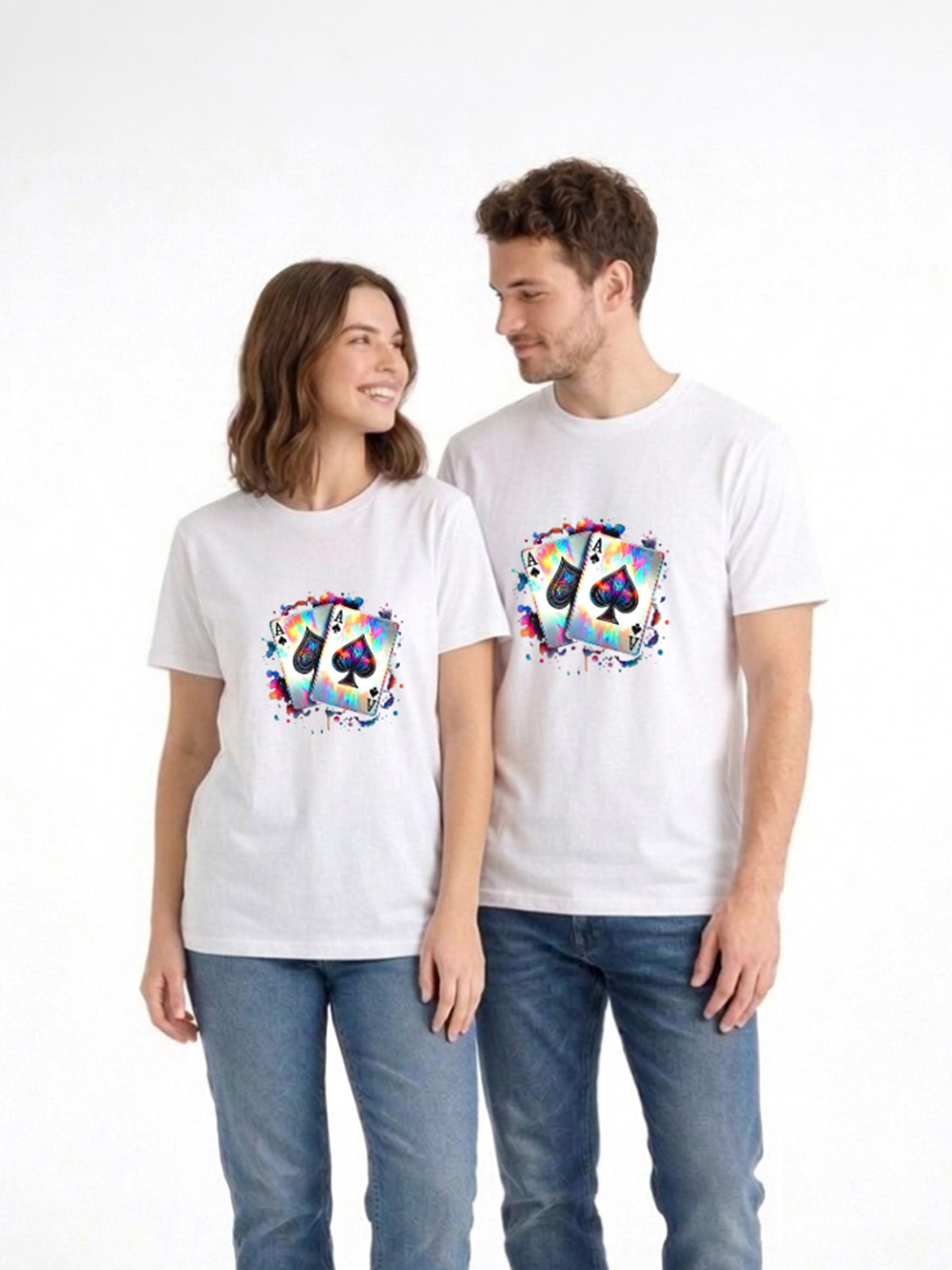 Regular Fit White Cotton Graphic Tshirt UTR164 view 4