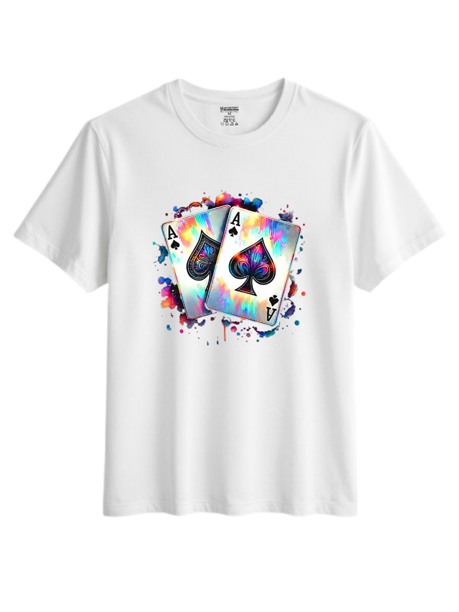 Regular Fit White Cotton Graphic Tshirt UTR164 view 3