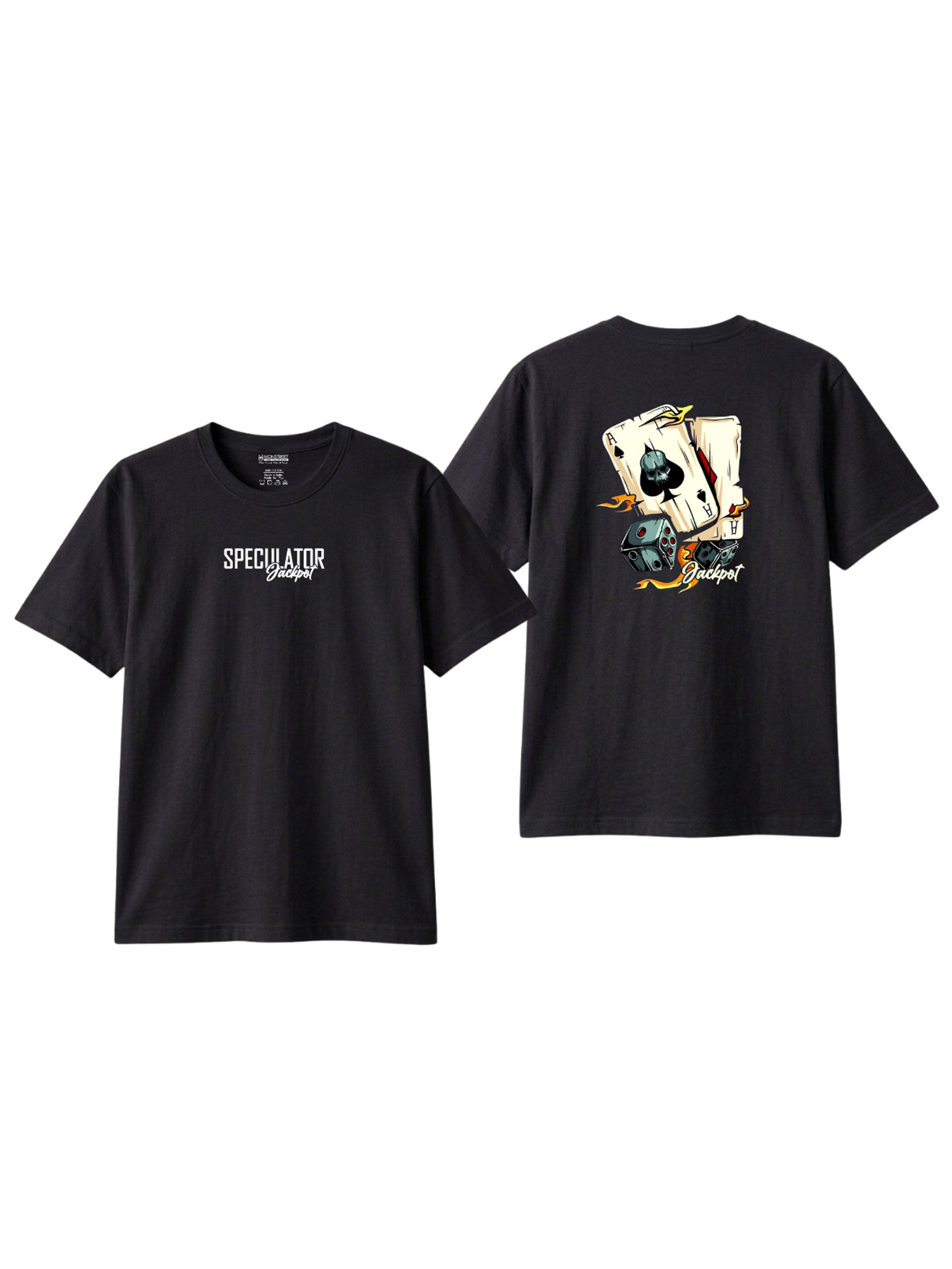 Regular Fit Black Cotton Graphic Tshirt UTR175 view 2