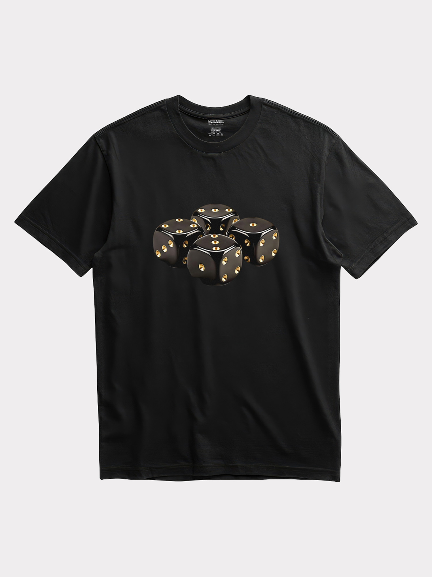 Regular Fit Black Cotton Graphic Tshirt UTR166 view 3
