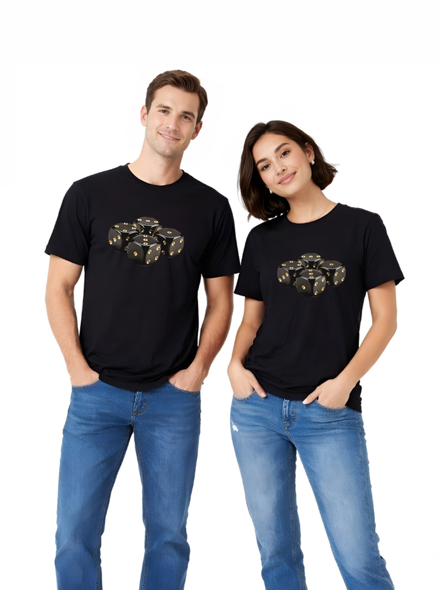 Regular Fit Black Cotton Graphic Tshirt UTR166 view 5