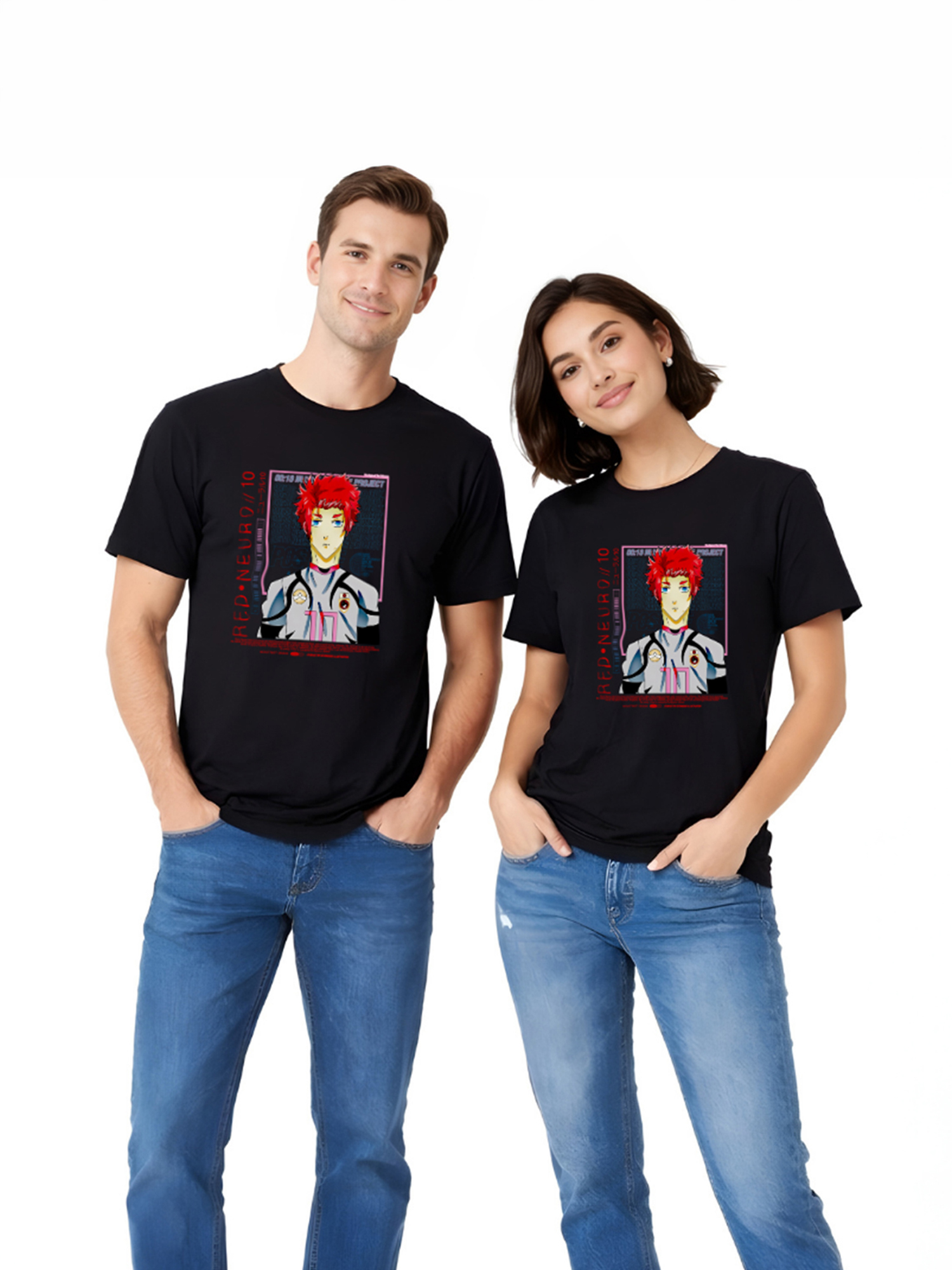 Regular Fit Black Cotton Graphic Tshirt UTR194 view 4