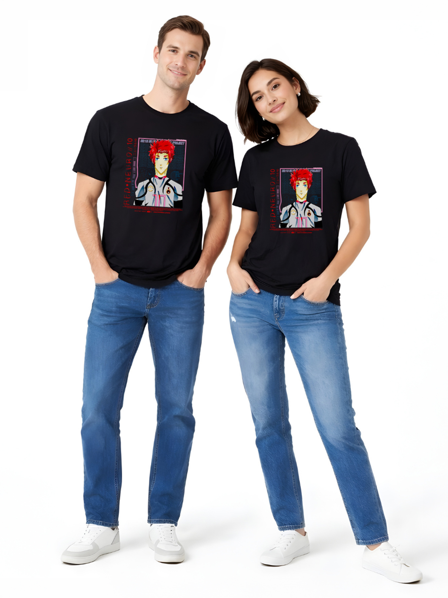 Regular Fit Black Cotton Graphic Tshirt UTR194