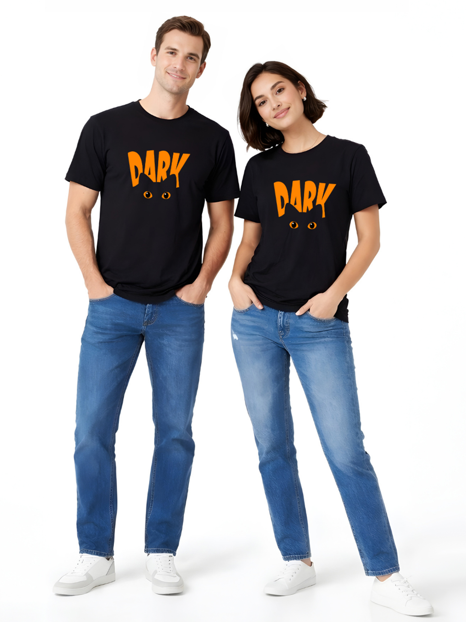 Regular Fit Black Cotton Graphic Tshirt UTR198