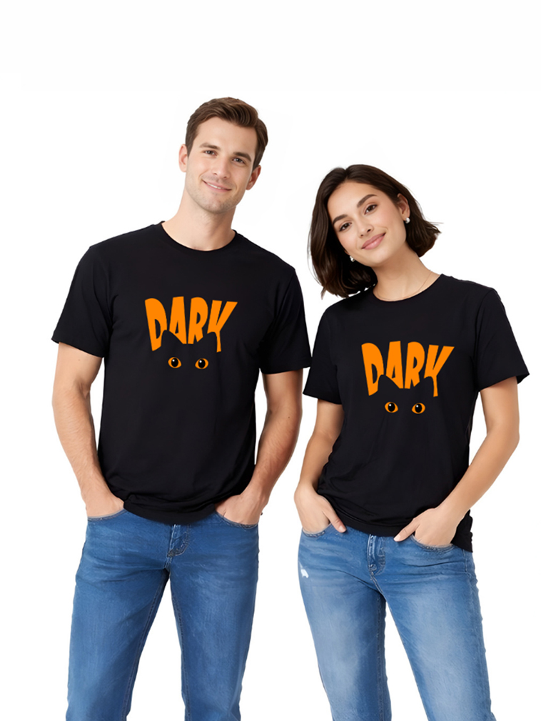 Regular Fit Black Cotton Graphic Tshirt UTR198 view 5