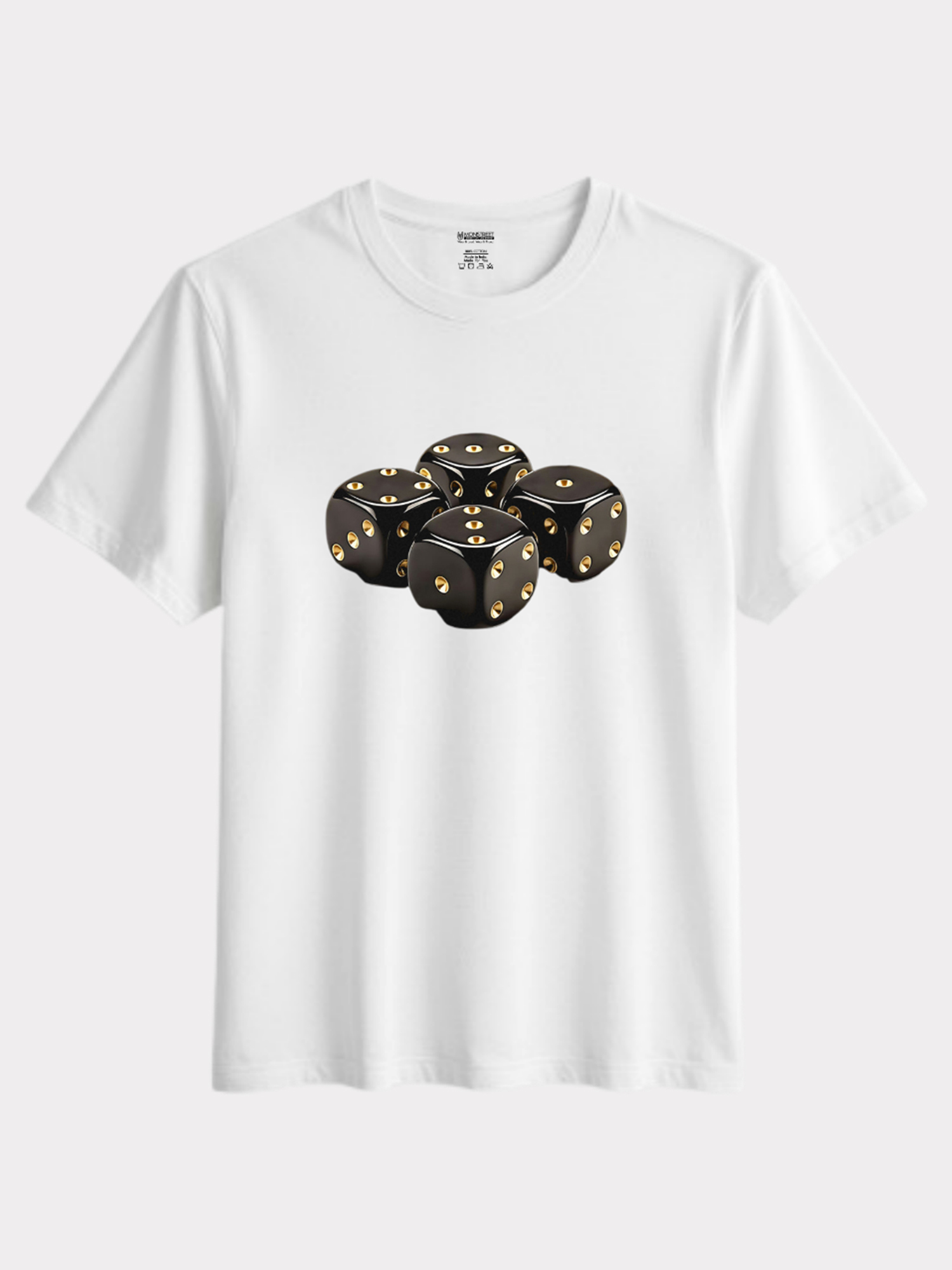 Regular Fit White Cotton Graphic Tshirt UTR166 view 3