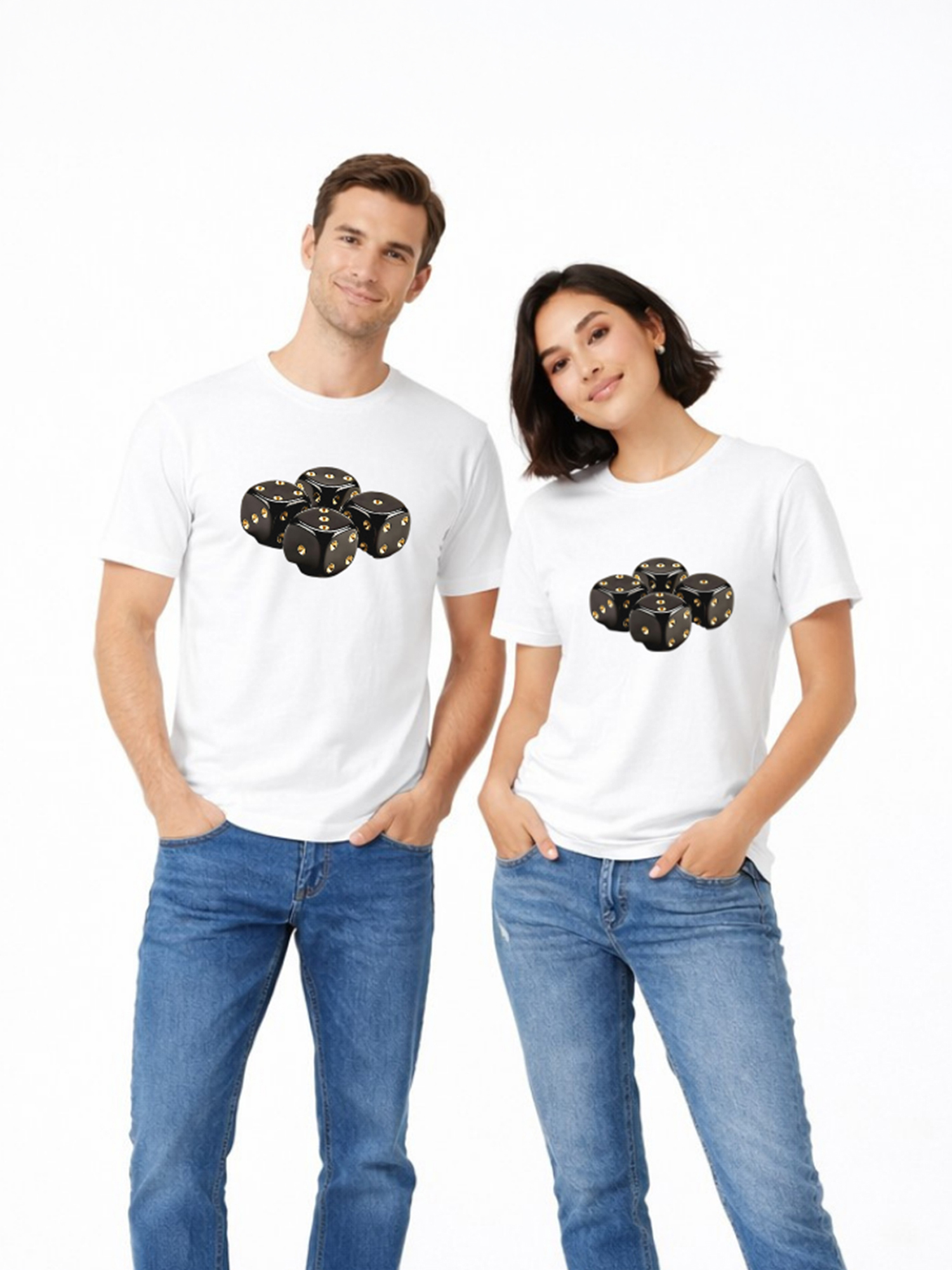 Regular Fit White Cotton Graphic Tshirt UTR166 view 5