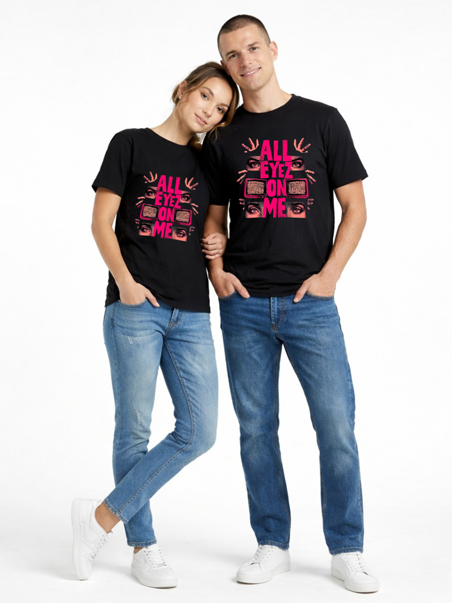 Regular Fit Black Cotton Graphic Tshirt UTR199