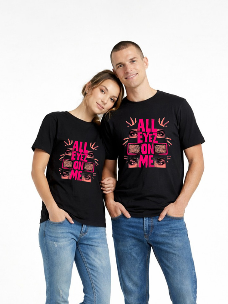 Regular Fit Black Cotton Graphic Tshirt UTR199 view 5