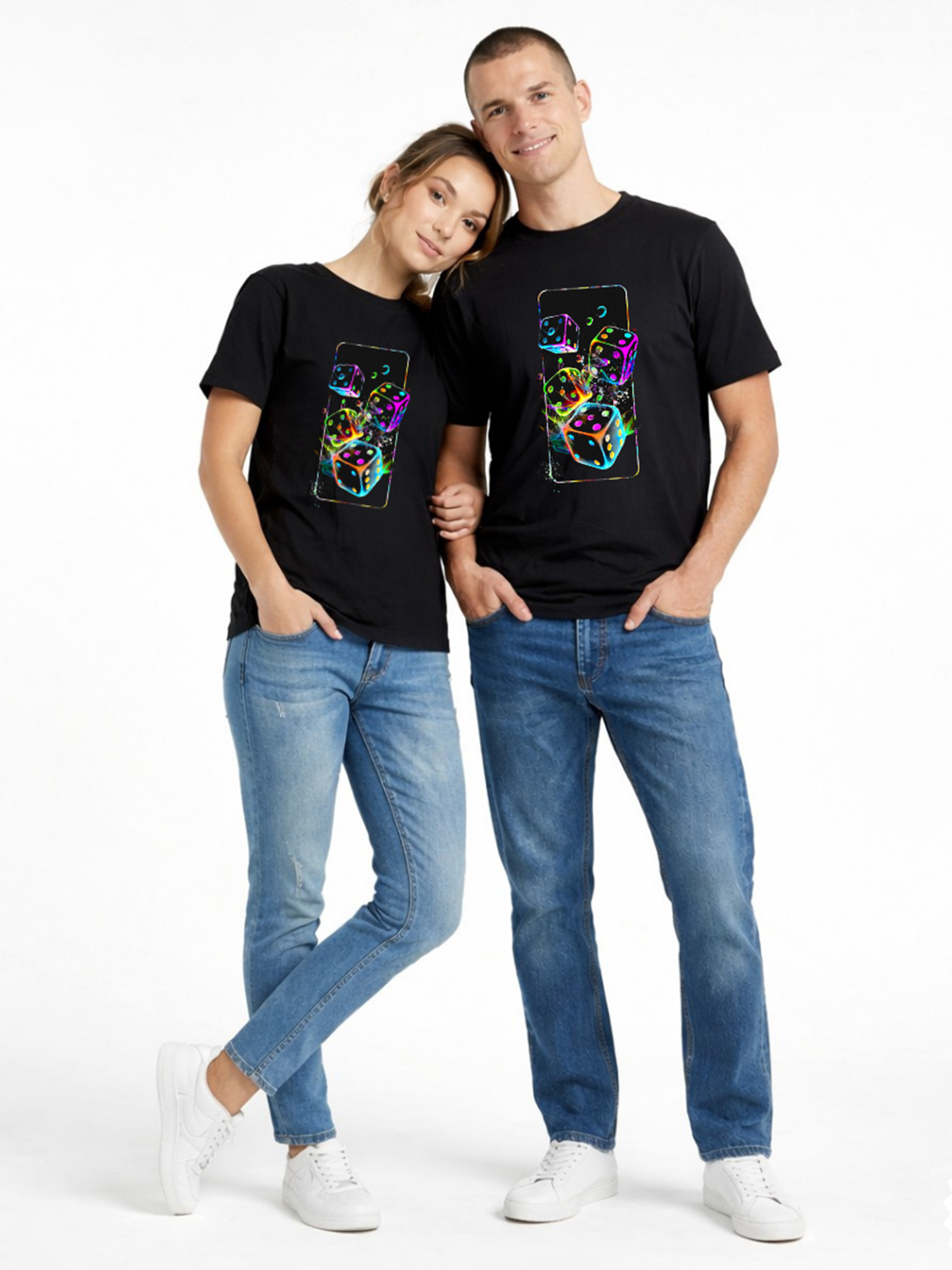 Regular Fit Black Cotton Graphic Tshirt UTR167