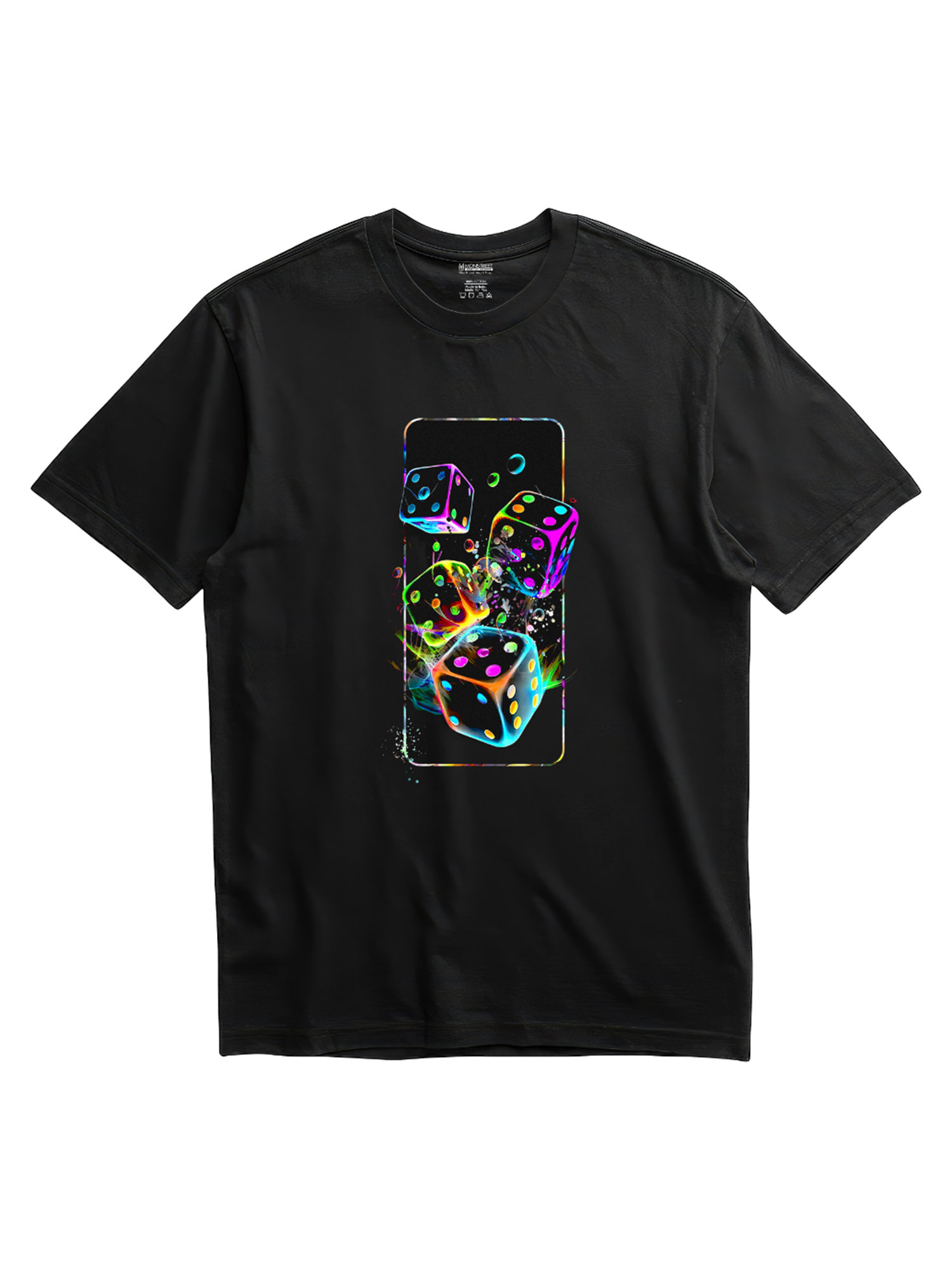 Regular Fit Black Cotton Graphic Tshirt UTR167 view 3