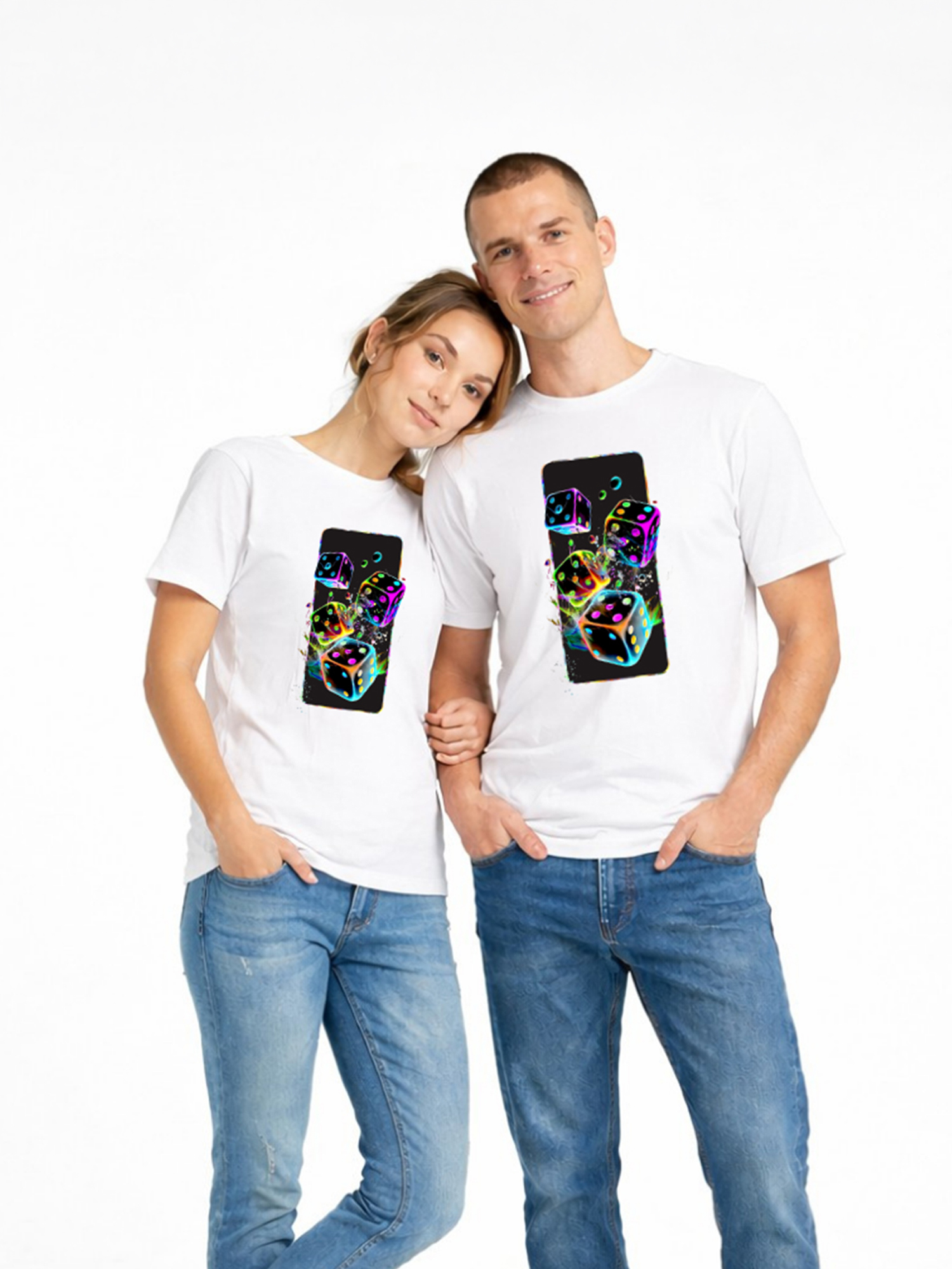 Regular Fit White Cotton Graphic Tshirt UTR167 view 5
