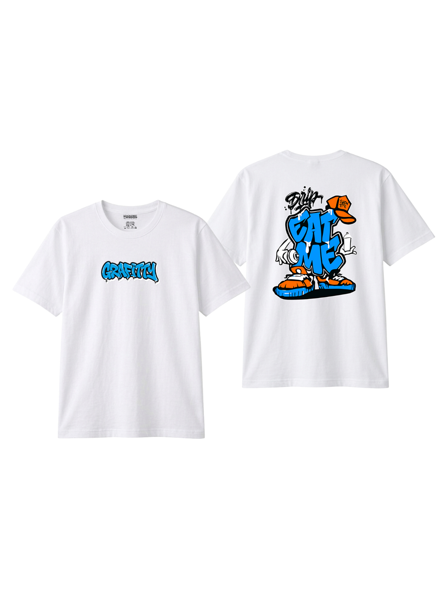 Regular Fit White Cotton Graphic Tshirt UTR172 view 2