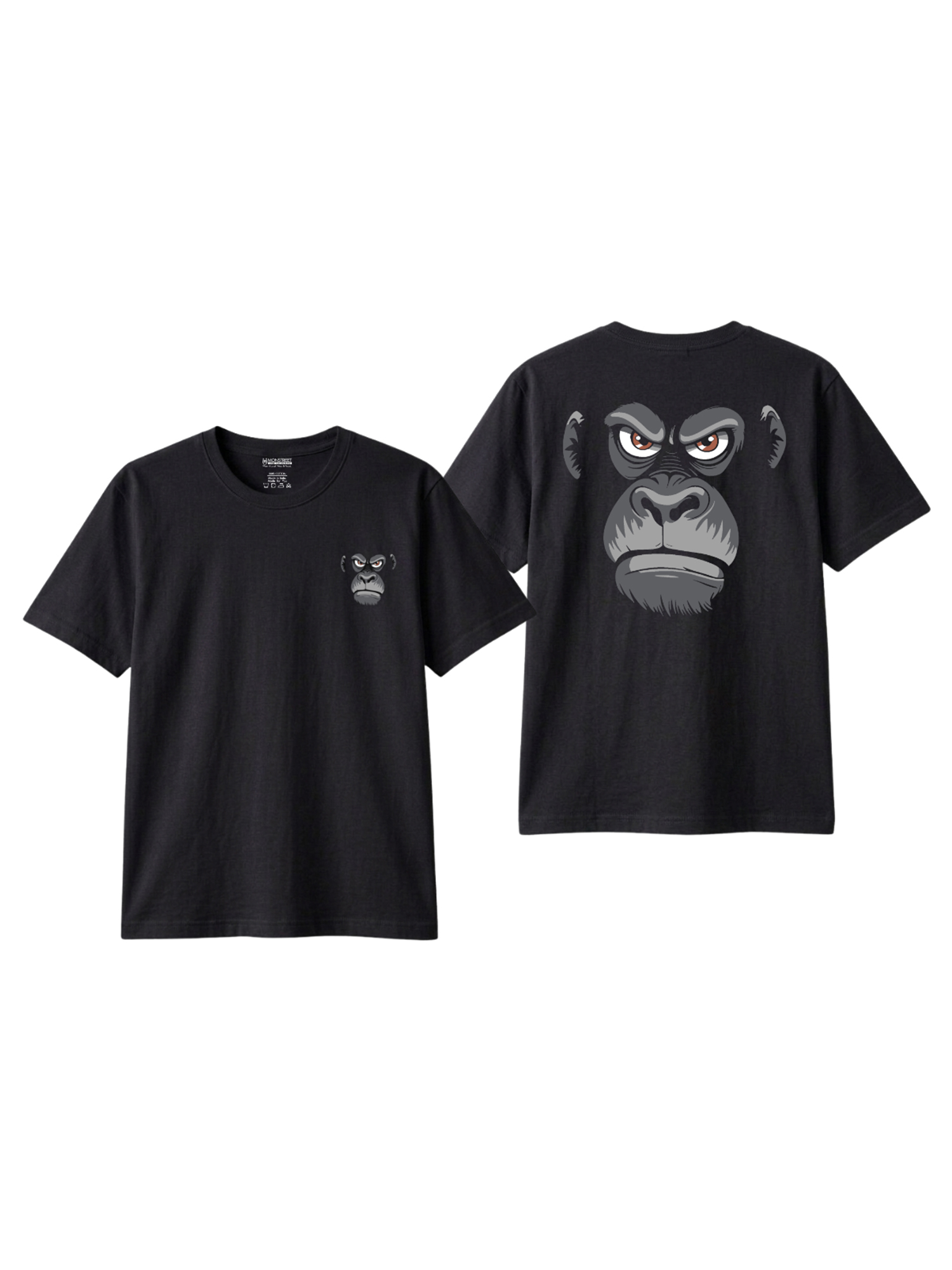 Regular Fit Black Cotton Graphic Tshirt UTR173 view 2