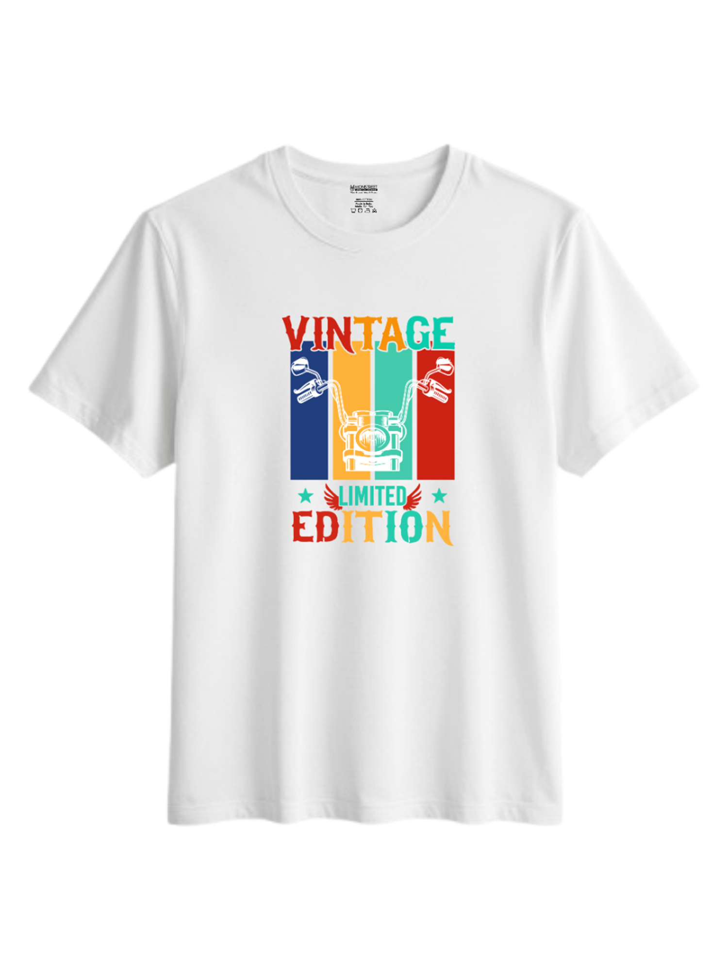 Regular Fit White Cotton Graphic Tshirt UTR220 view 3