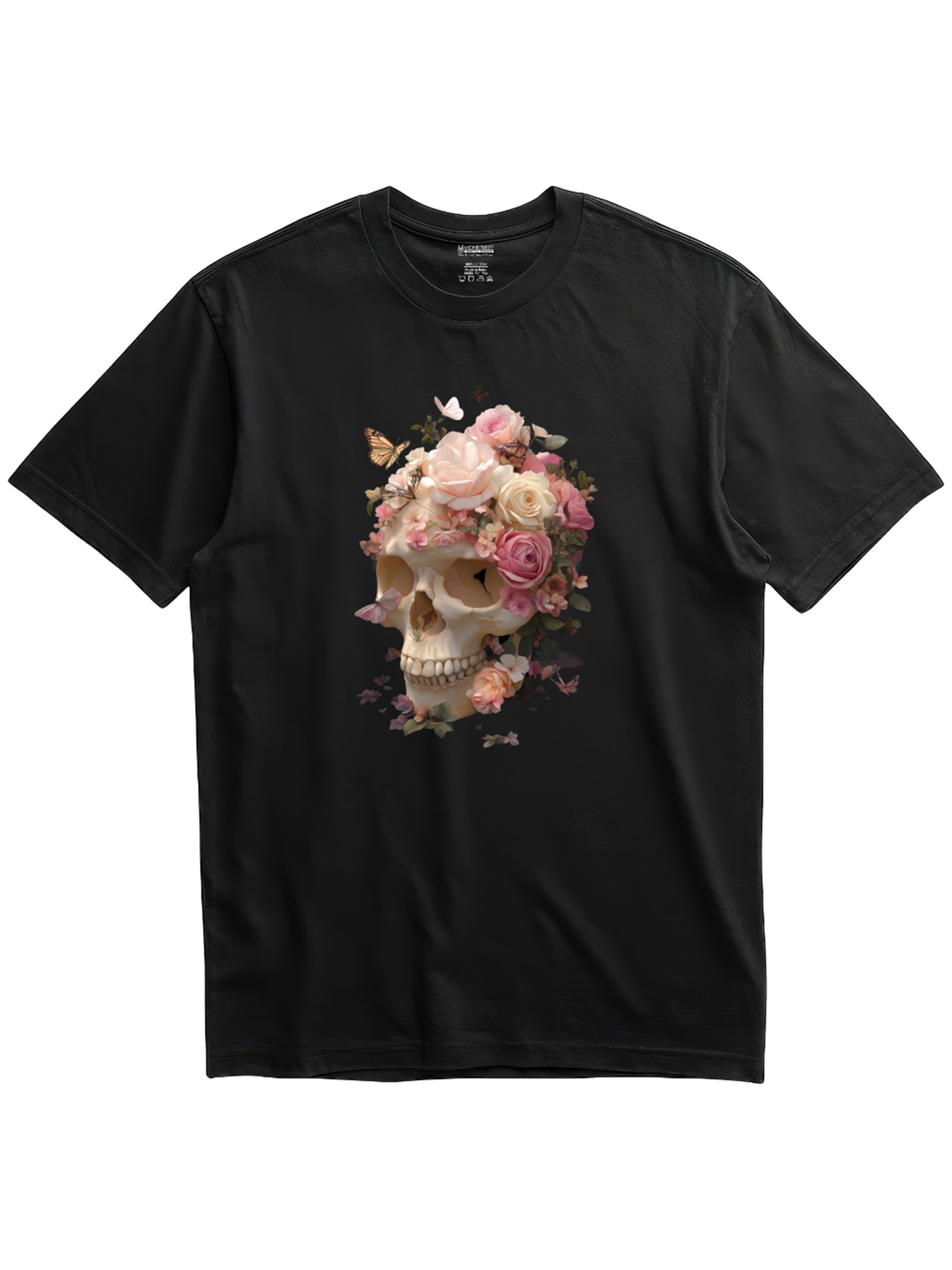 Regular Fit Black Cotton Graphic Tshirt UTR206 view 3
