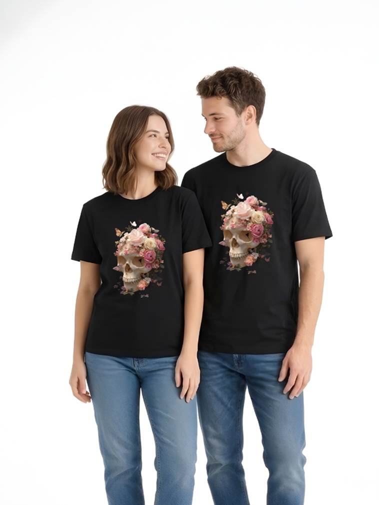 Regular Fit Black Cotton Graphic Tshirt UTR206 view 5