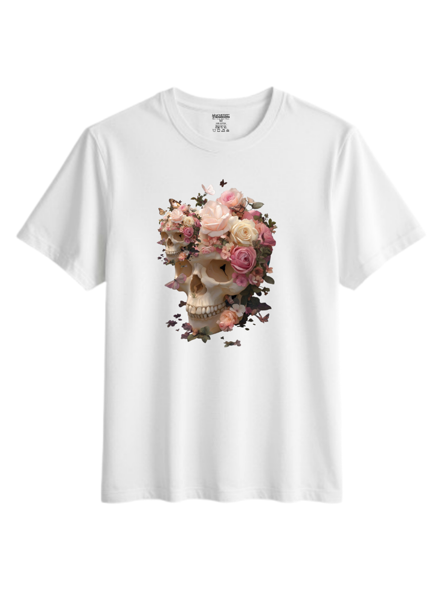 Regular Fit White Cotton Graphic Tshirt UTR206 view 3