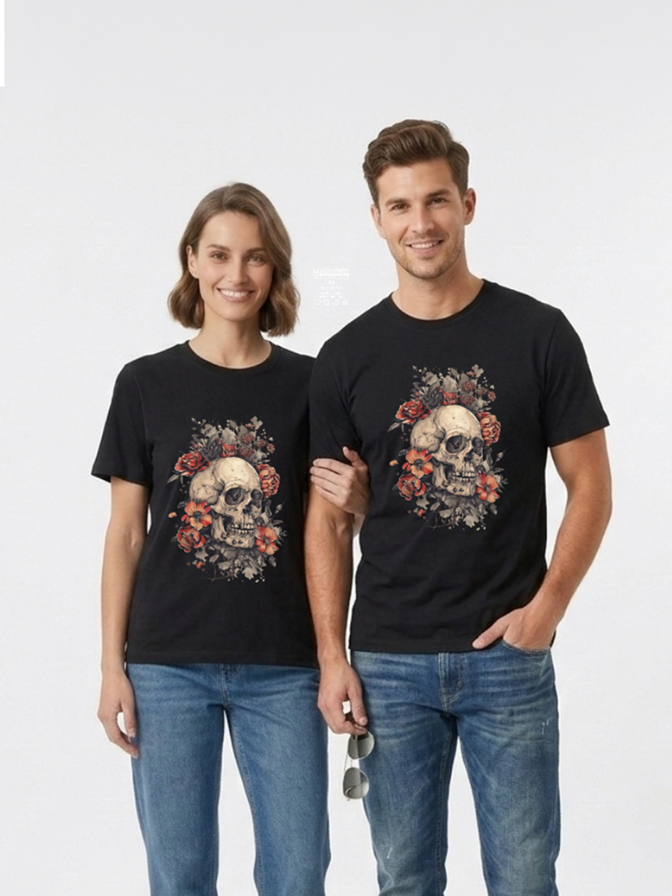 Regular Fit Black Cotton Graphic Tshirt UTR209 view 4