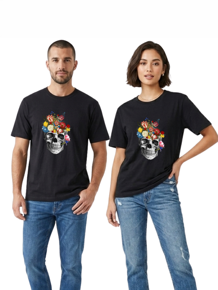 Regular Fit Black Cotton Graphic Tshirt UTR212 view 4