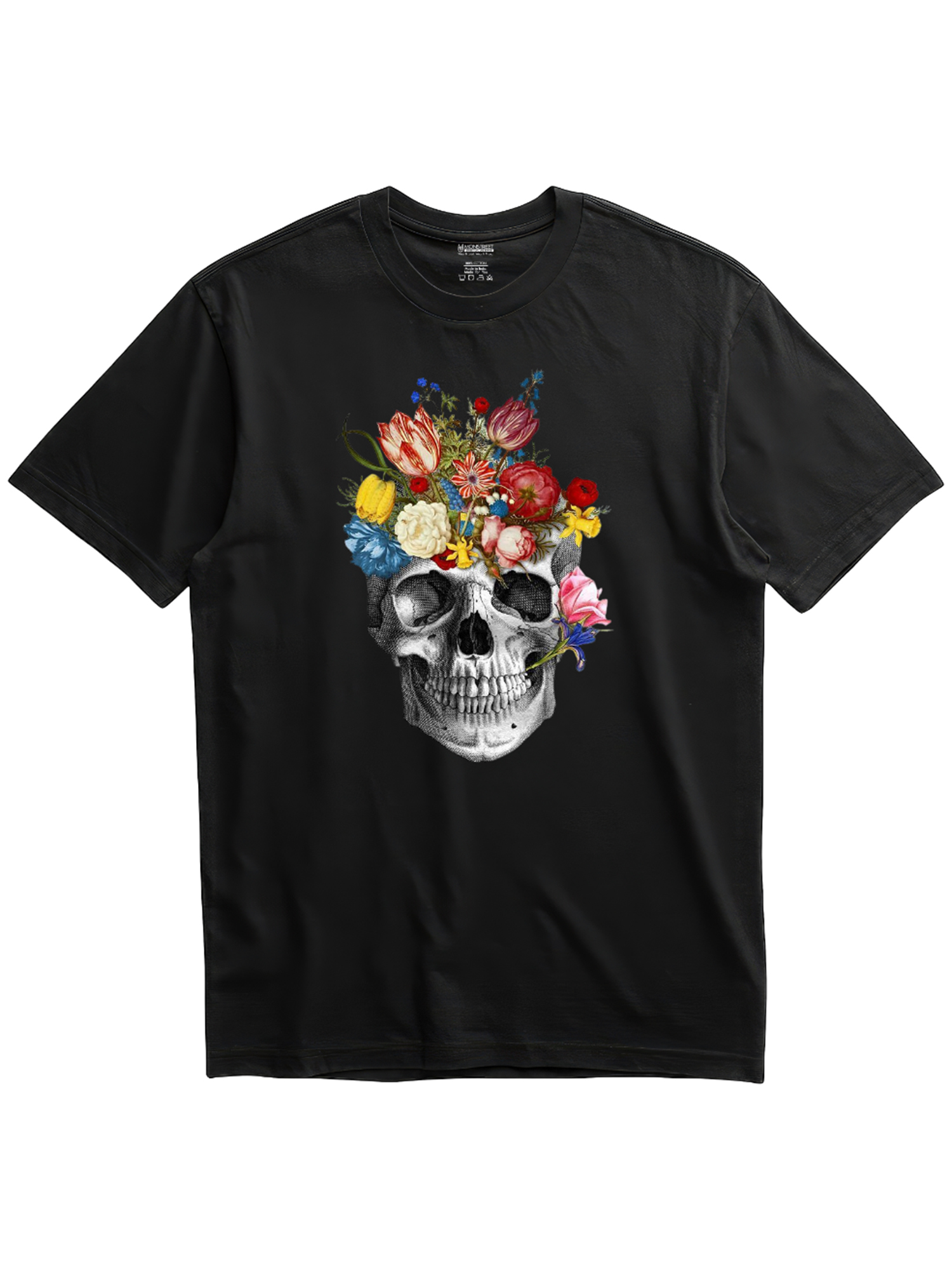 Regular Fit Black Cotton Graphic Tshirt UTR212 view 3