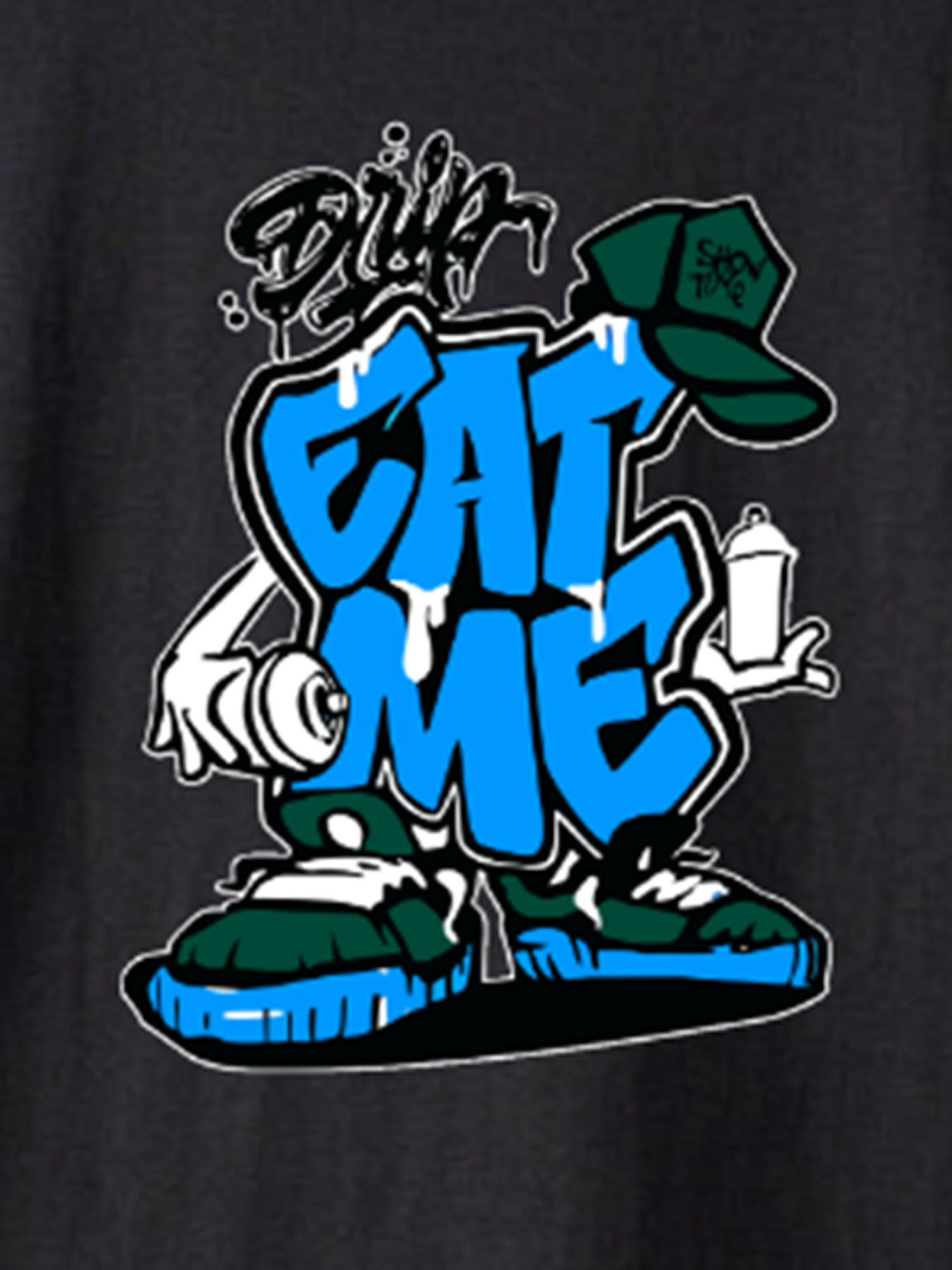 Regular Fit Black Cotton Graphic Tshirt UTR214 view 3