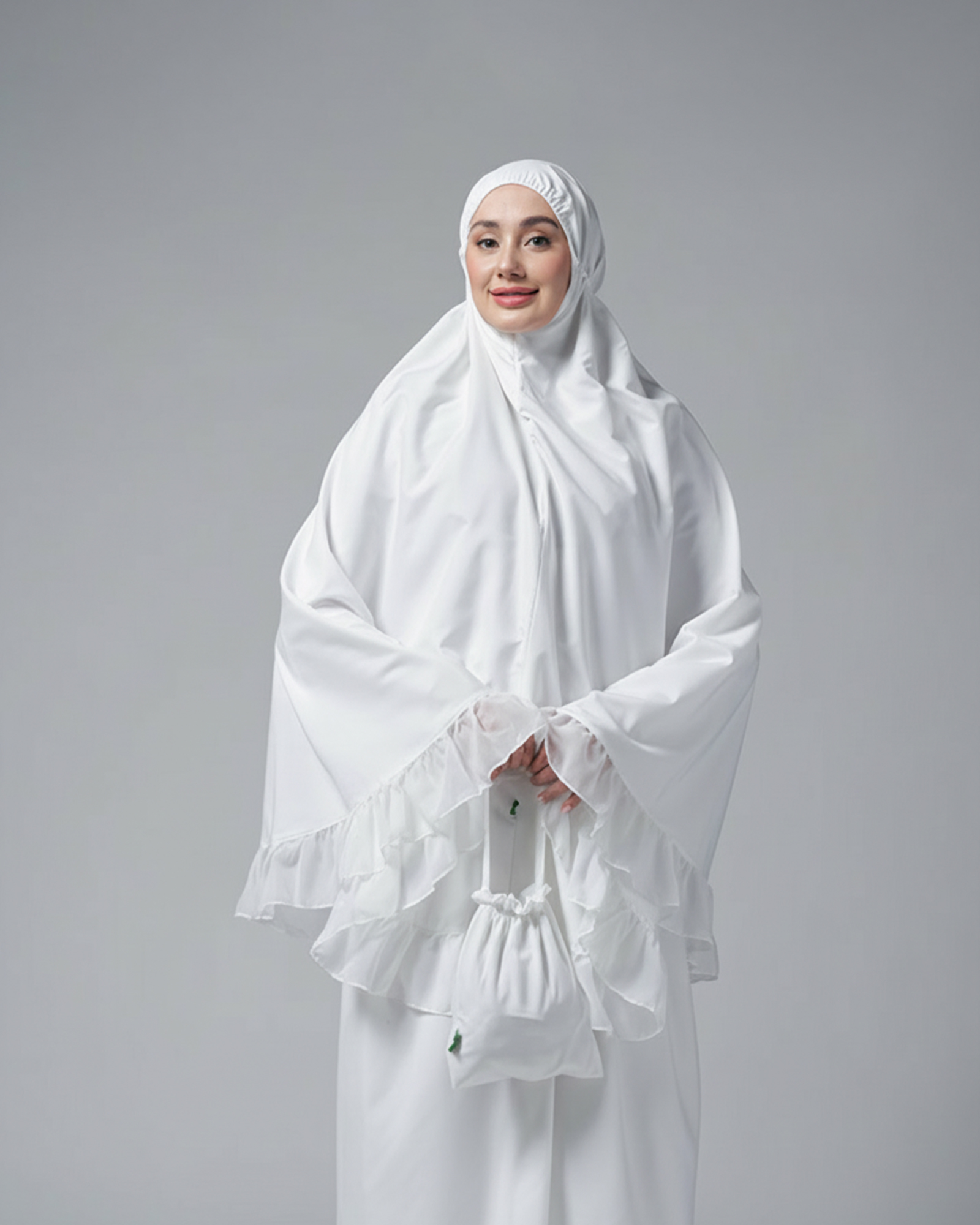 Fakhira Gulinear Mukena- Broken White view 5