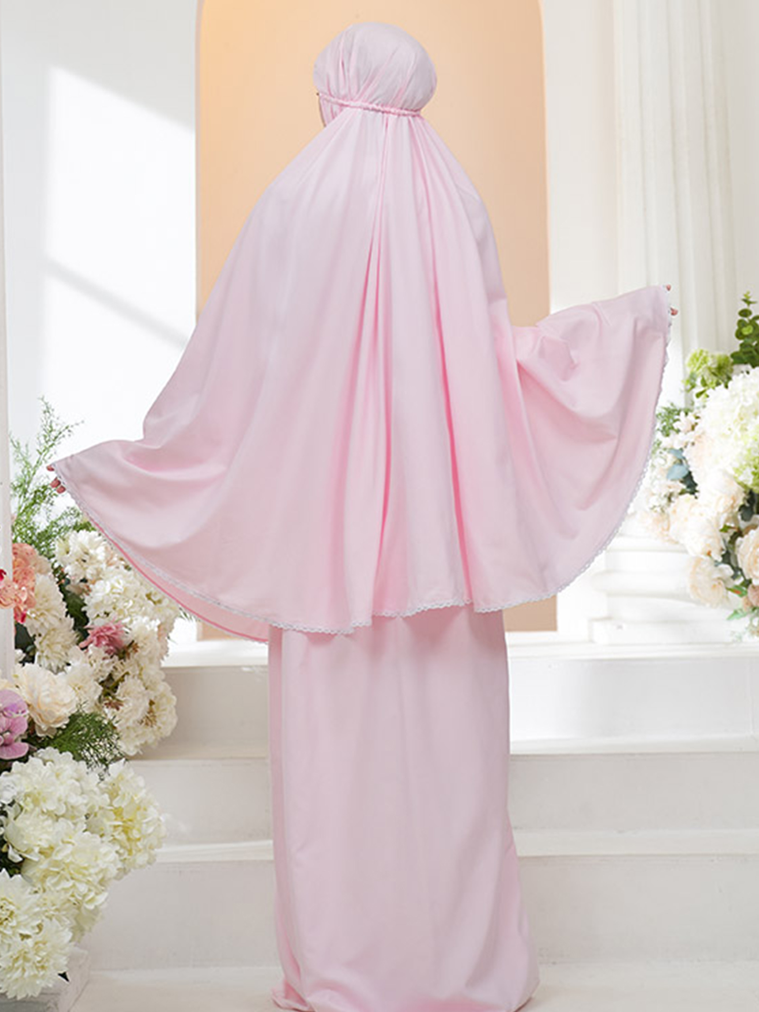 Fadwah Spesial Hajji Mukena - Baby Pink view 2