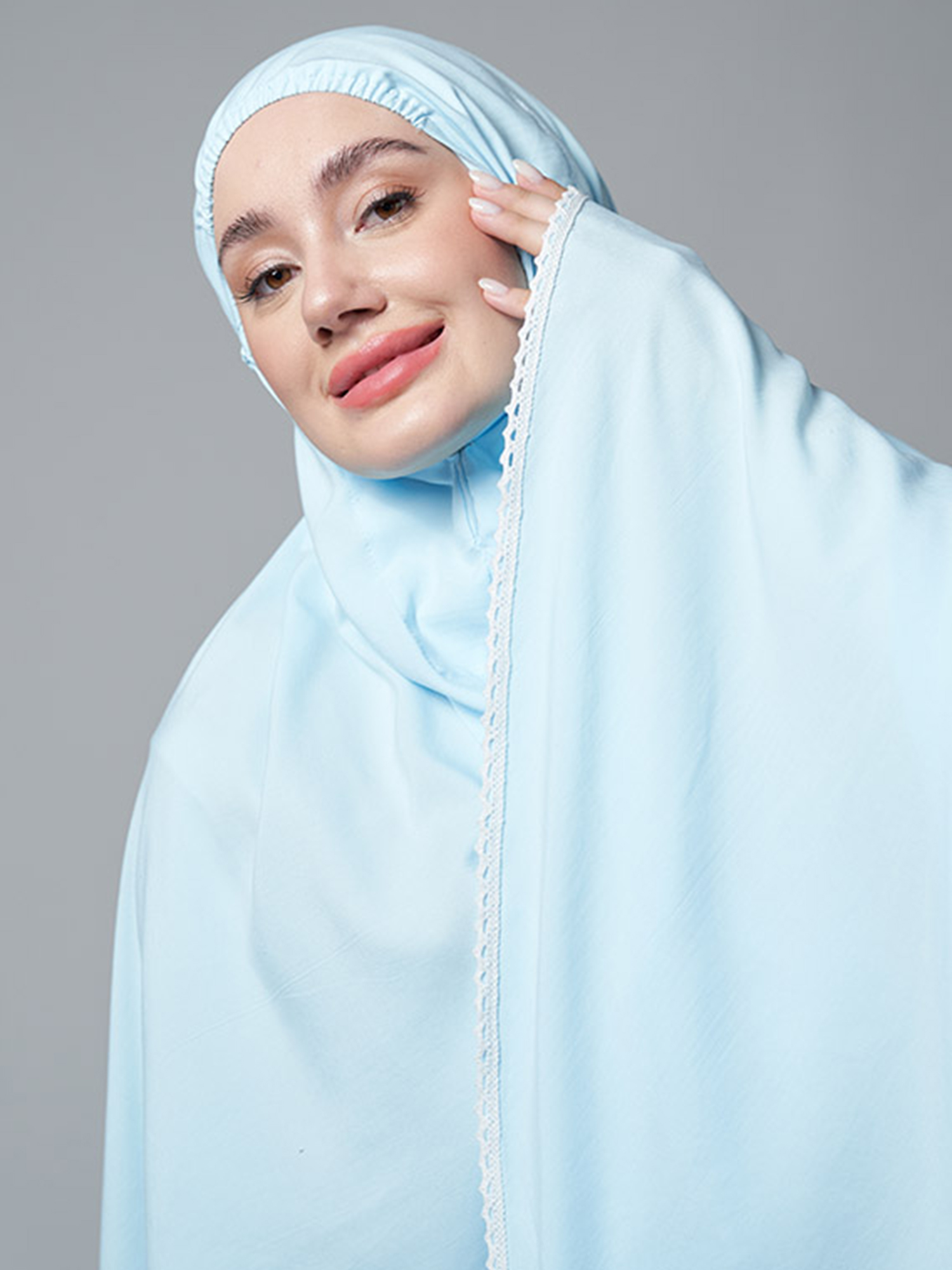 Fadwah Spesial Hajji Mukena - Blue view 3