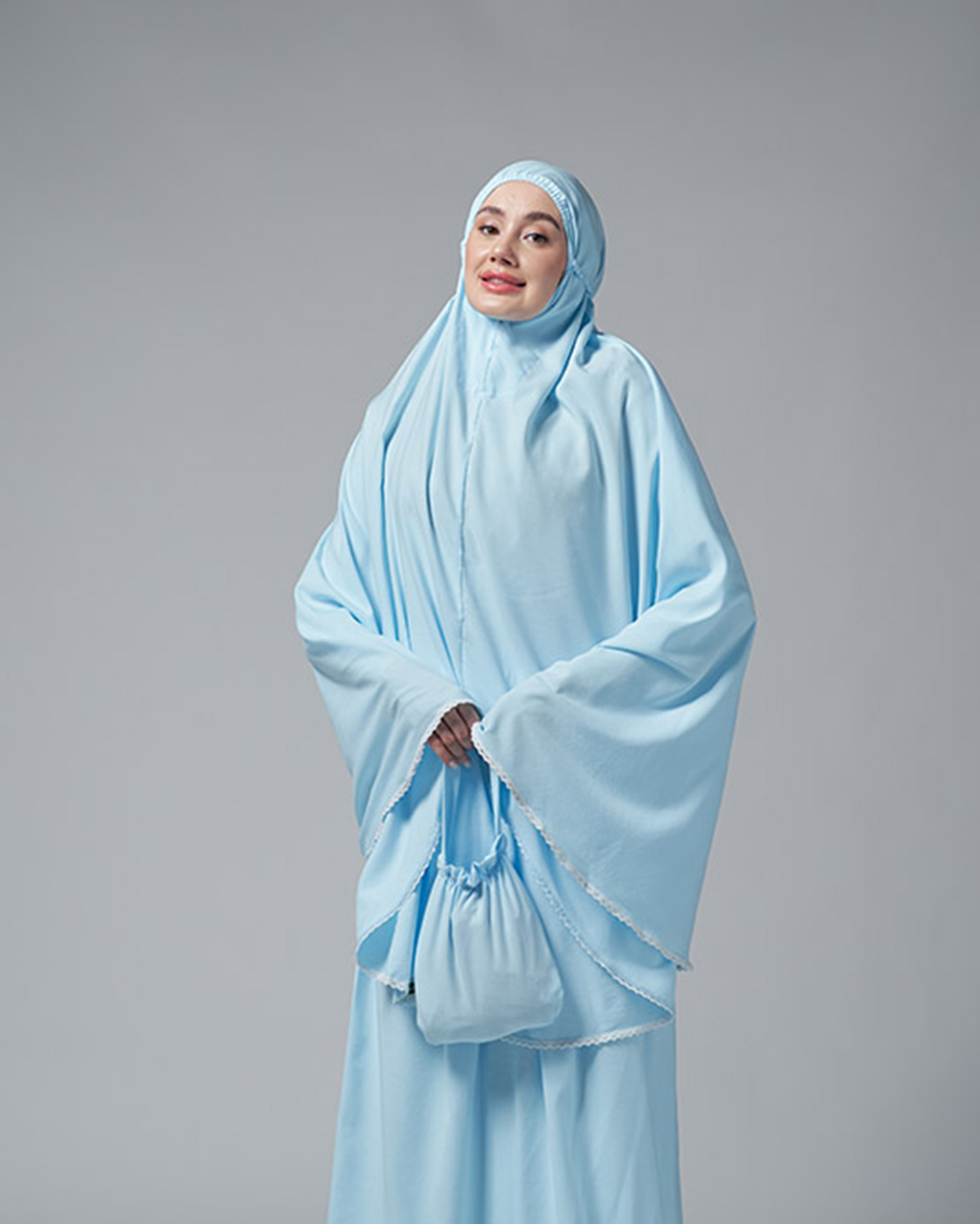 Fadwah Spesial Hajji Mukena - Blue view 5