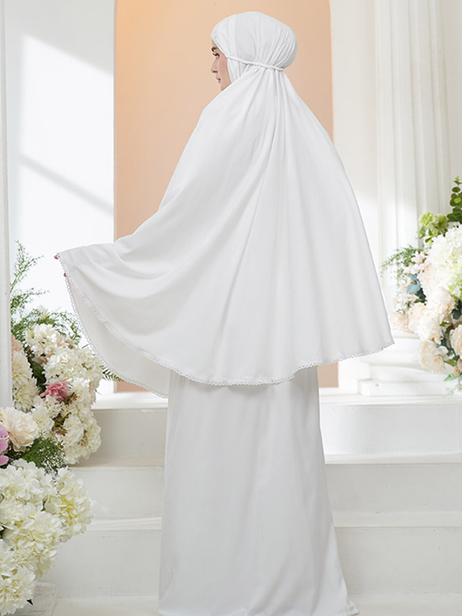 Fadwah Spesial Hajji Mukena - Broken White view 2