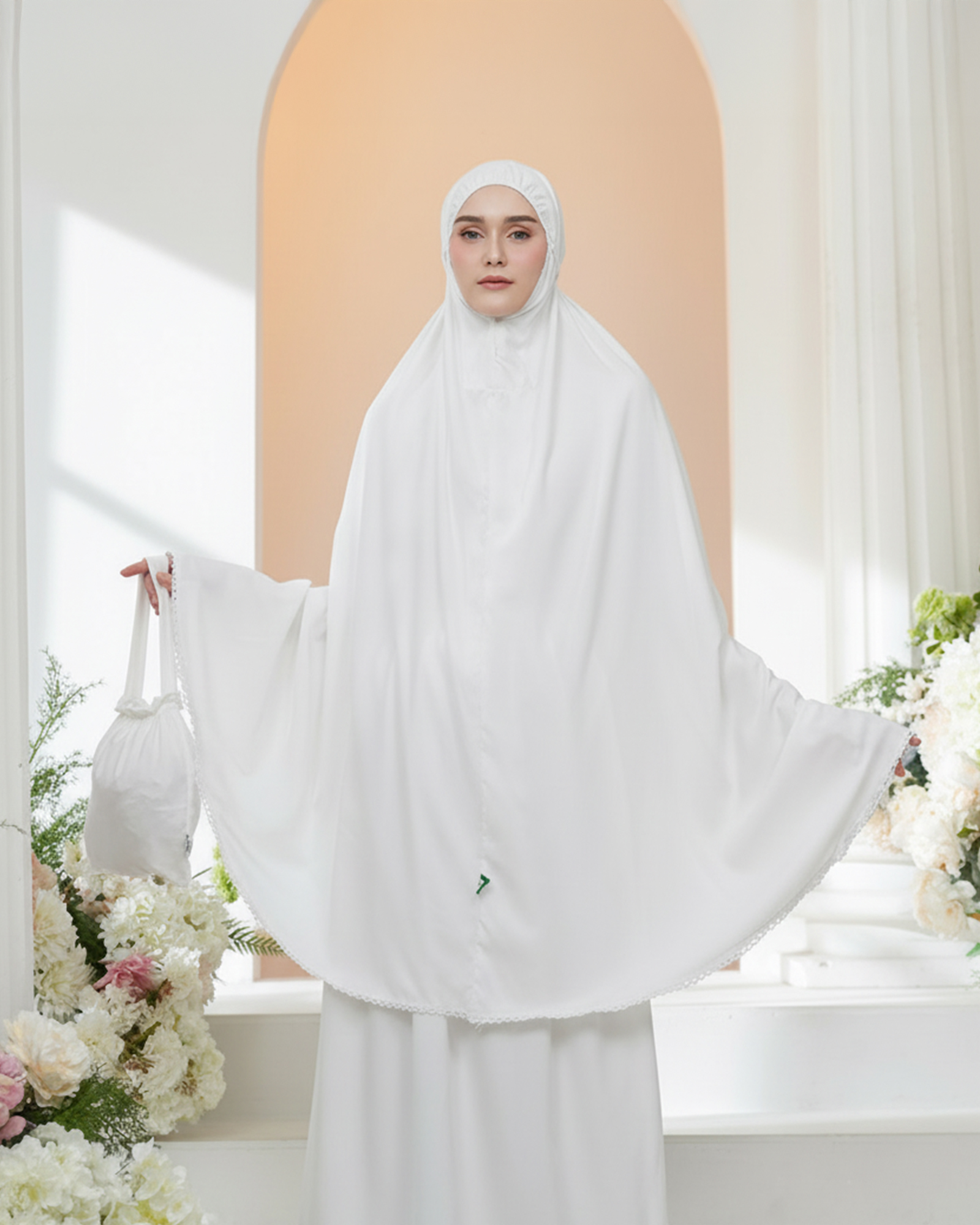 Fadwah Spesial Hajji Mukena - Broken White view 5