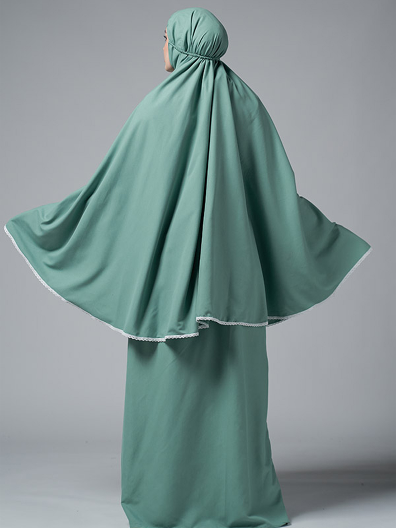 Fadwah Spesial Hajji Mukena - Green view 2