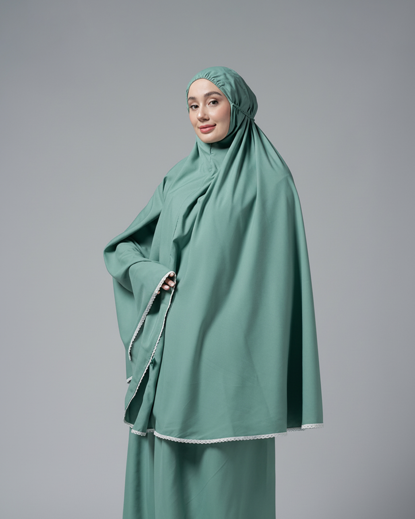 Fadwah Spesial Hajji Mukena - Green view 5