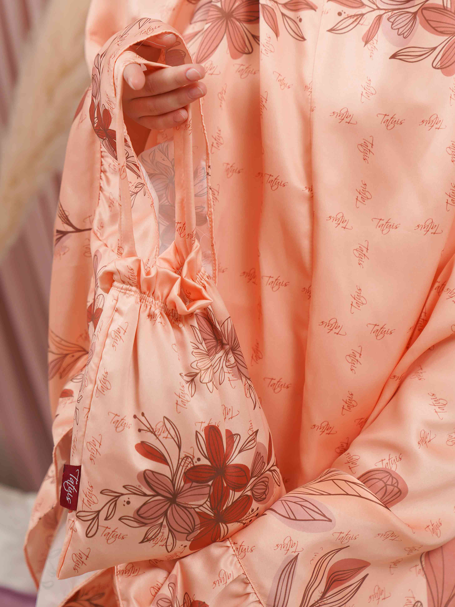 Magnolia Rose Mukena - Peach view 3